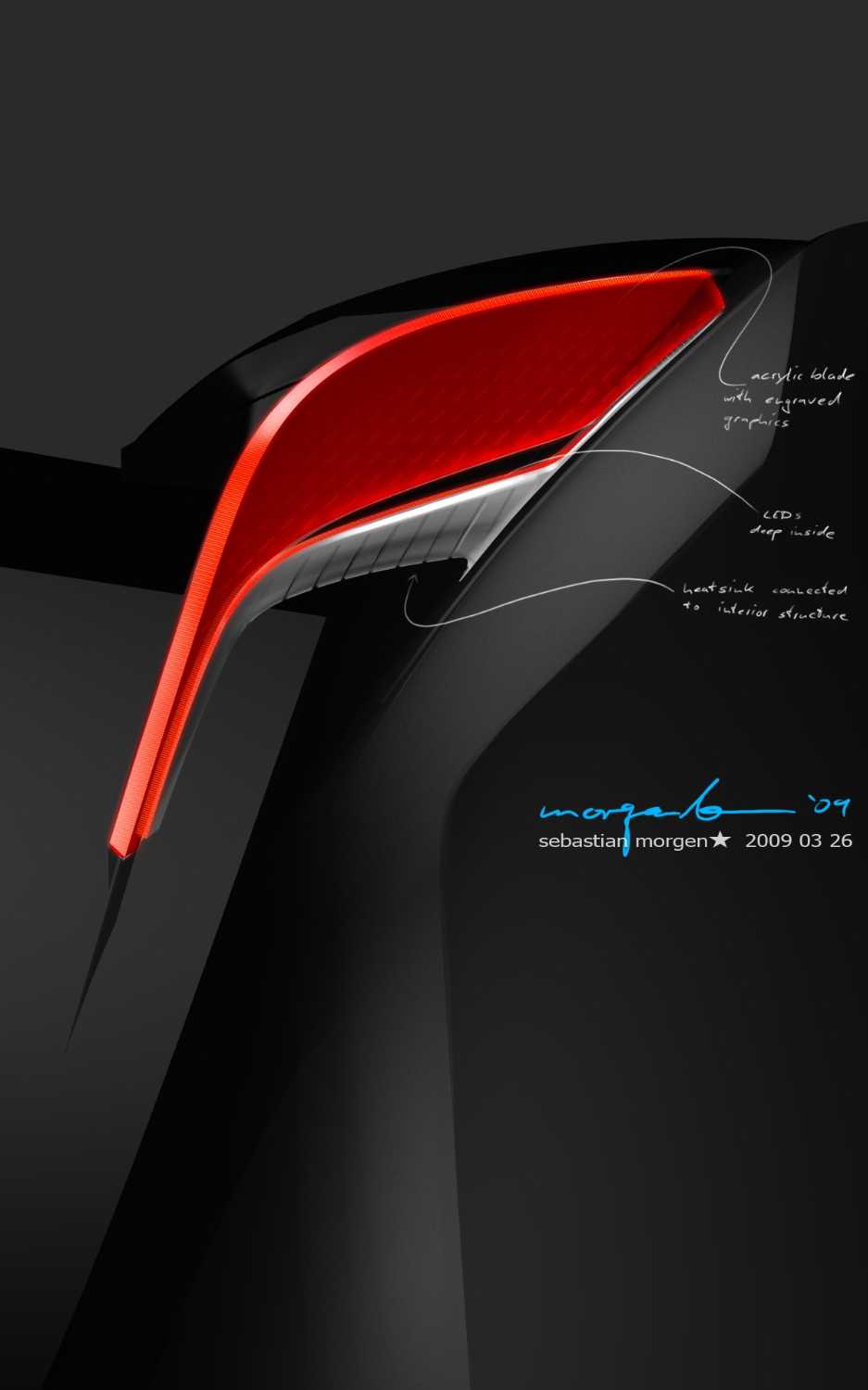 BMW Vision EfficientDynamics, Design Sketch Exterior, Rear Light (08/2009)
