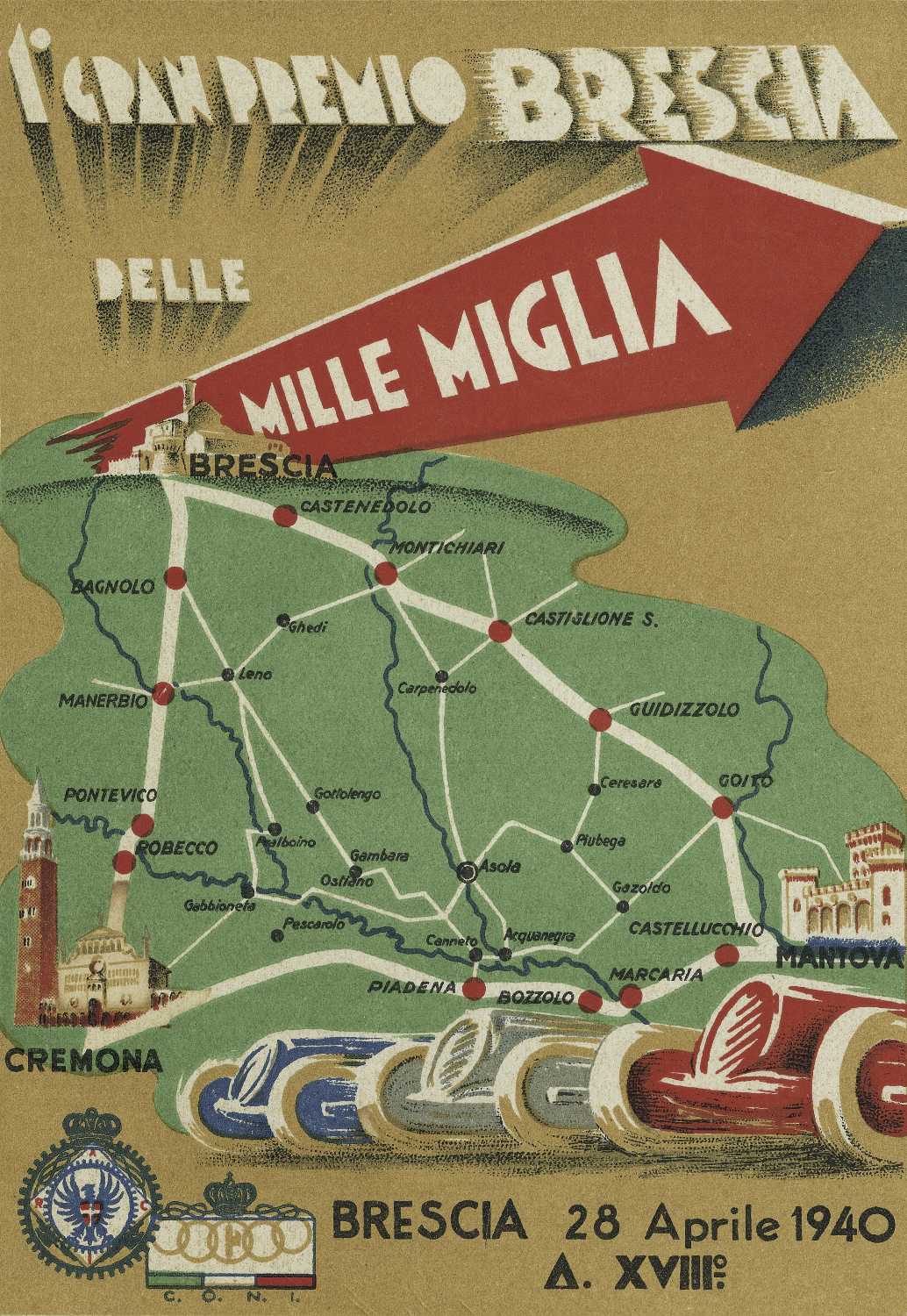 Poster for the 1940 "Mille Miglia" (03/2010)