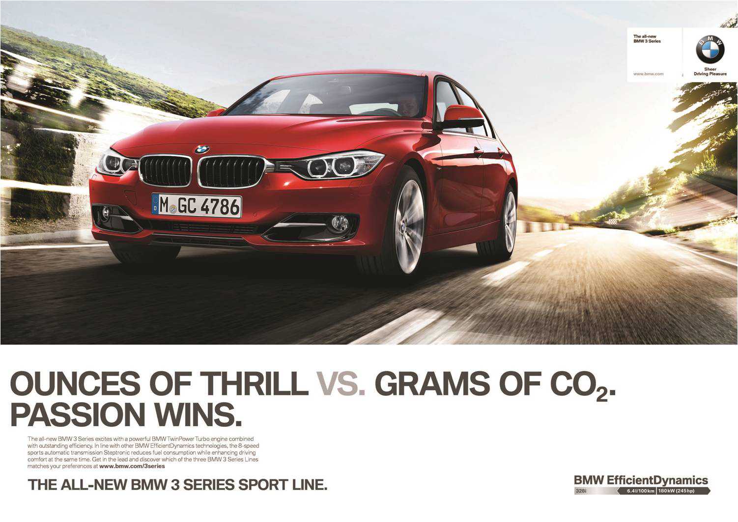 Advertisement for the new BMW 3 series