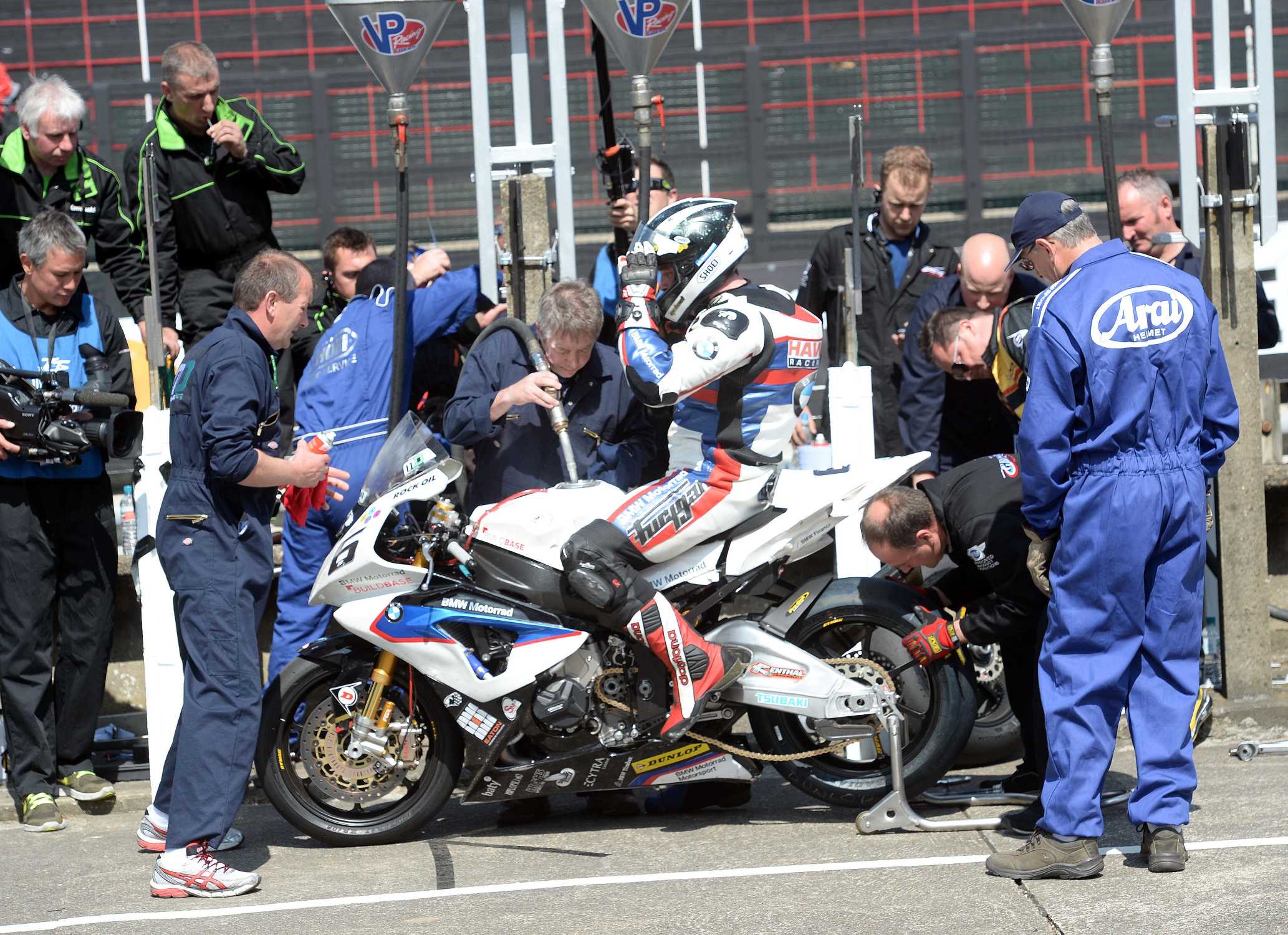 Isle of Man TT (GBR). 02nd June 2014. Team BMW Motorrad Hawk Racing ...