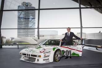 Masakuni Hosobuchi at the delivery of the BMW M1 Procar at BMW Welt. (10/2014)