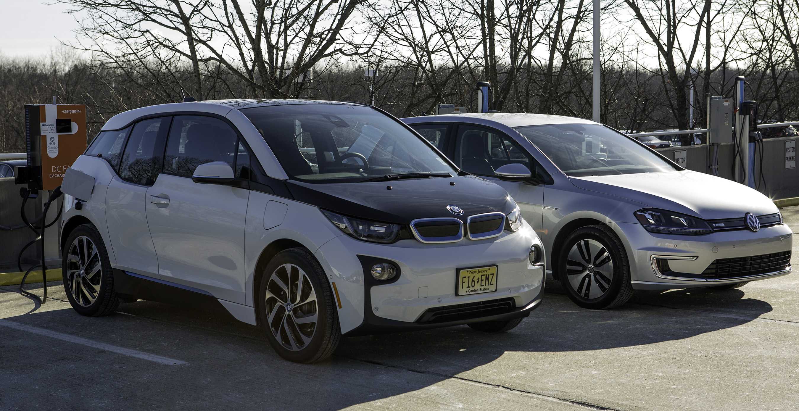 The BMW i3 and Volkswagen eGolf charge quickly using DC