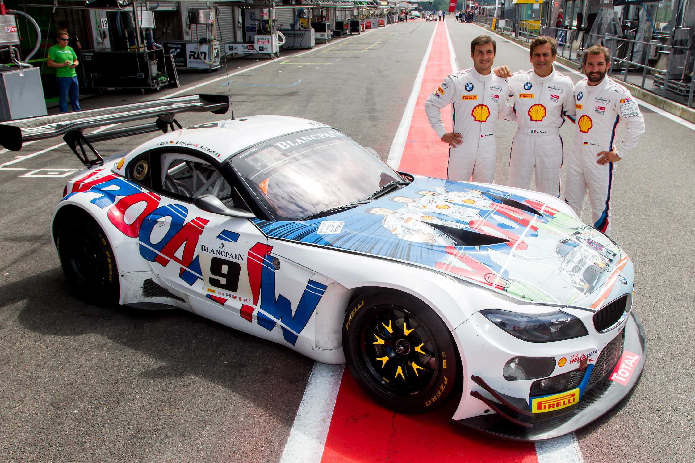 22th/26th July, Spa-Francorchamps (BE). 24h Spa-Francorchamps 2015. #9 BMW Z4 GT3, ROAL Motorsport, BMW works drivers Alessandro Zanardi (IT), Timo Glock (DE), Bruno Spengler (CA). This image is copyright free for editorial use ©BMW AG (07/2015).