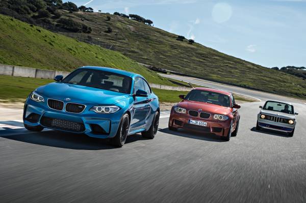 The New Bmw M2 Coupe With Its Predecessors The Bmw 1 Series M Coupe And The Bmw 02 Turbo 07 16