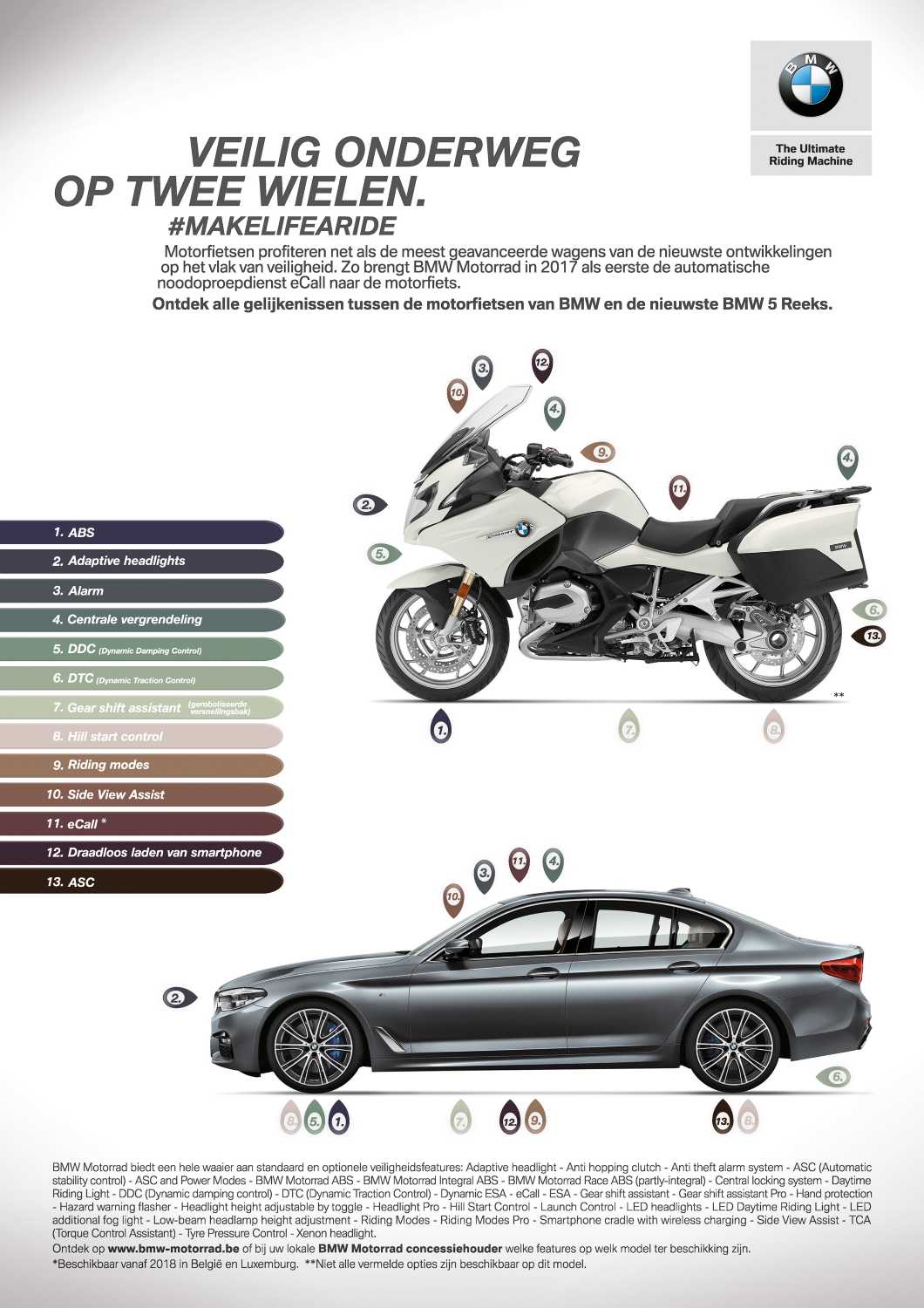 BMW Motorrad innovates with safety features on its new motorcycles (12/2016)
