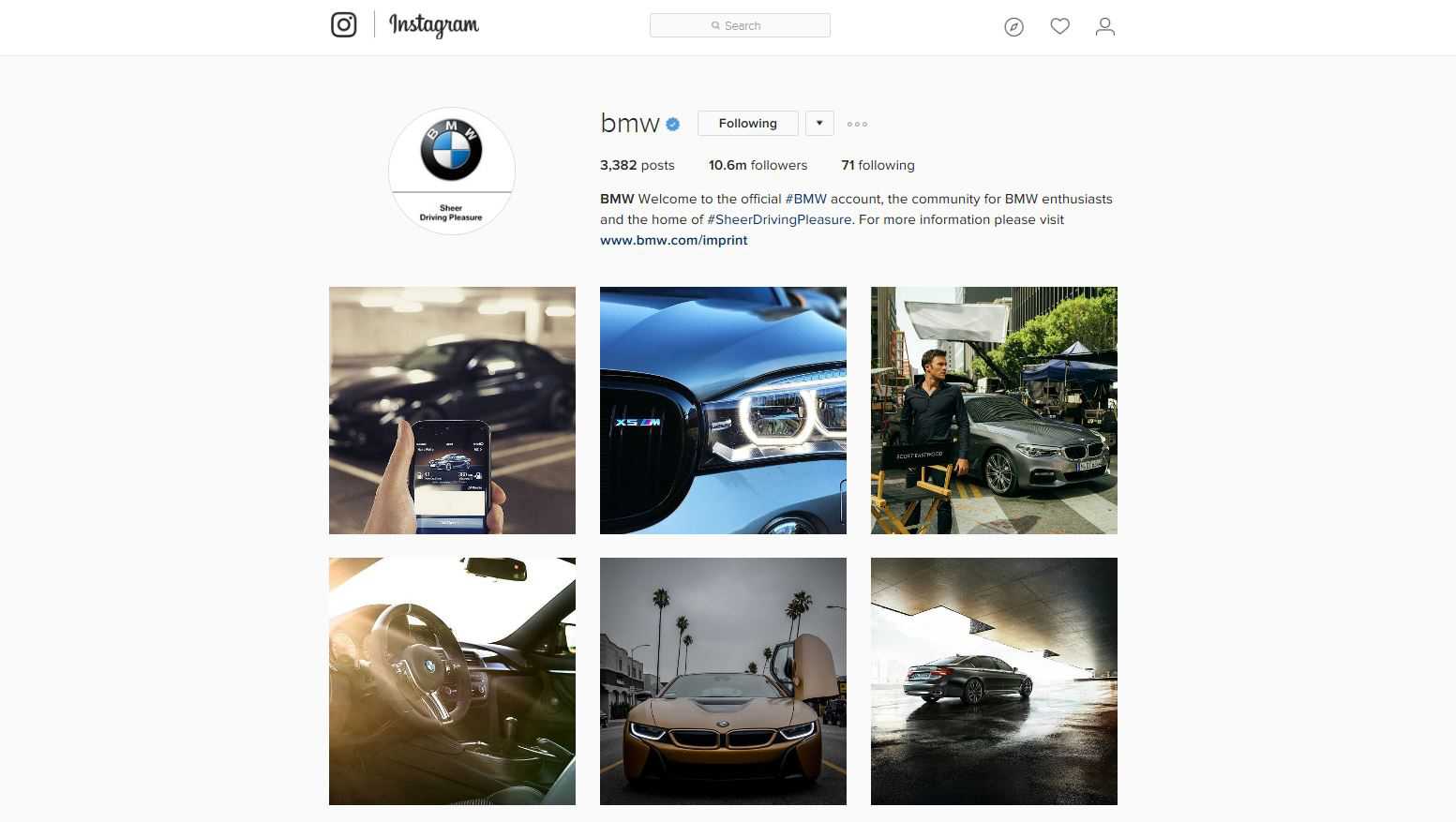 More than 10,000,000 Instagram followers for BMW. (02/2017)