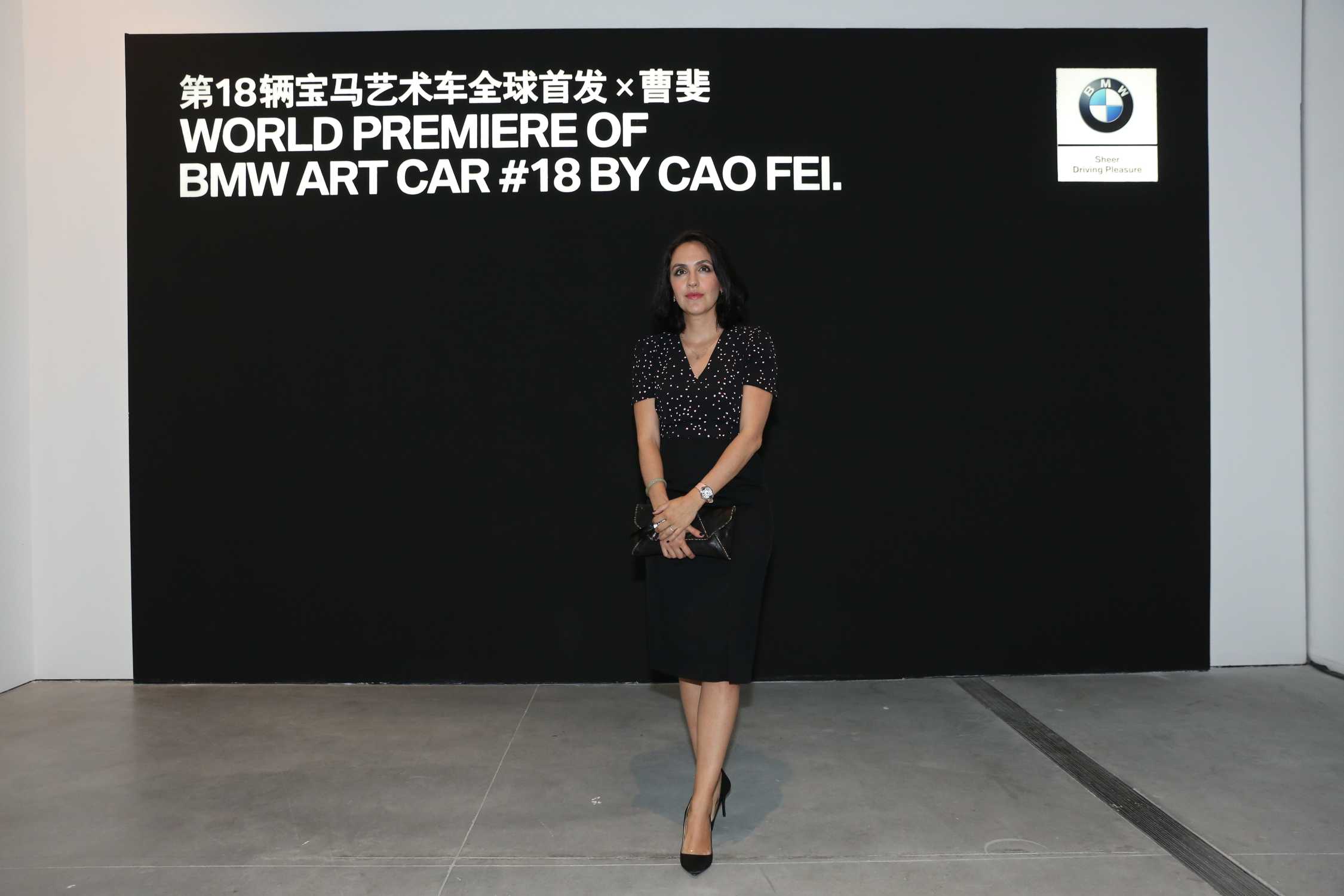 World Premiere Bmw Art Car 18 By Cao Fei Minsheng Art Museum Beijing 31 May 17 Anais Martane Photographer And Spouse Of Actor Liu Ye C Bmw Ag