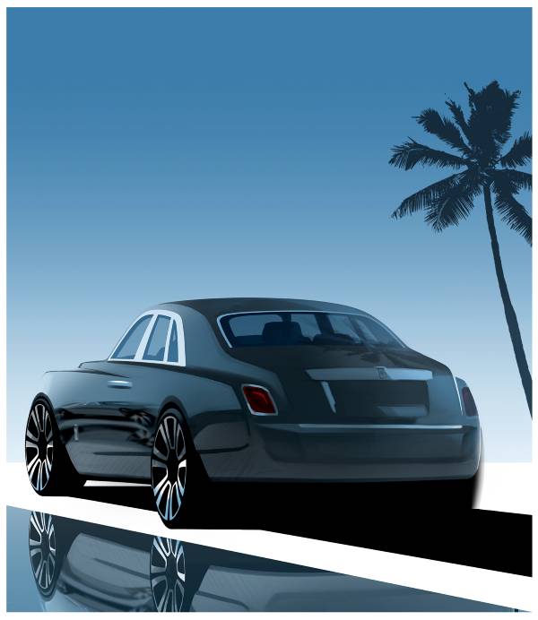 Rolls Royce Phantom Coupe Aviator Collection Car Drawing Digital Art by  CarsToon Concept - Pixels