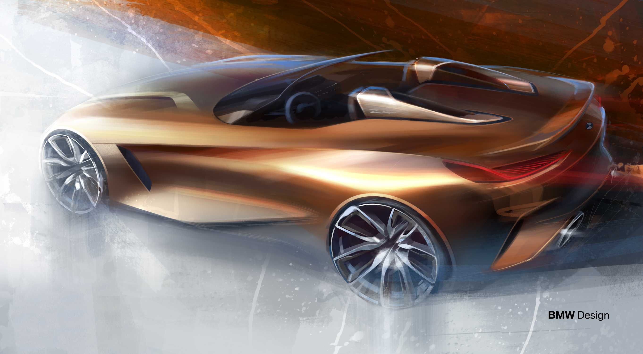 BMW Concept Z4, design sketches exterior. (08/2017)