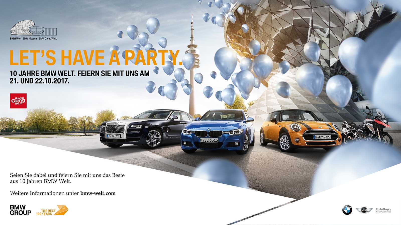 "10 Jahre BMW Welt". Jubiläumswochenende am 21. und 22. Oktober 2017 in der BMW Welt in München. (10/2017)