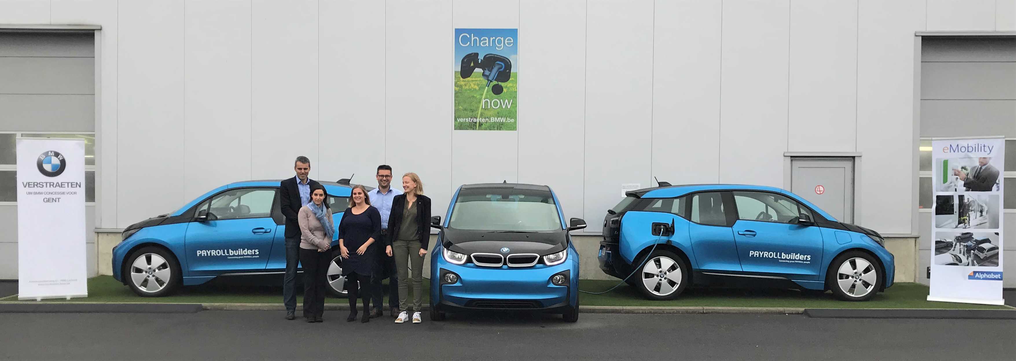 The 100% electric BMW i3 is chosen as company vehicle by Belgian HR services provider PAYROLLbuilders. (10/2017)