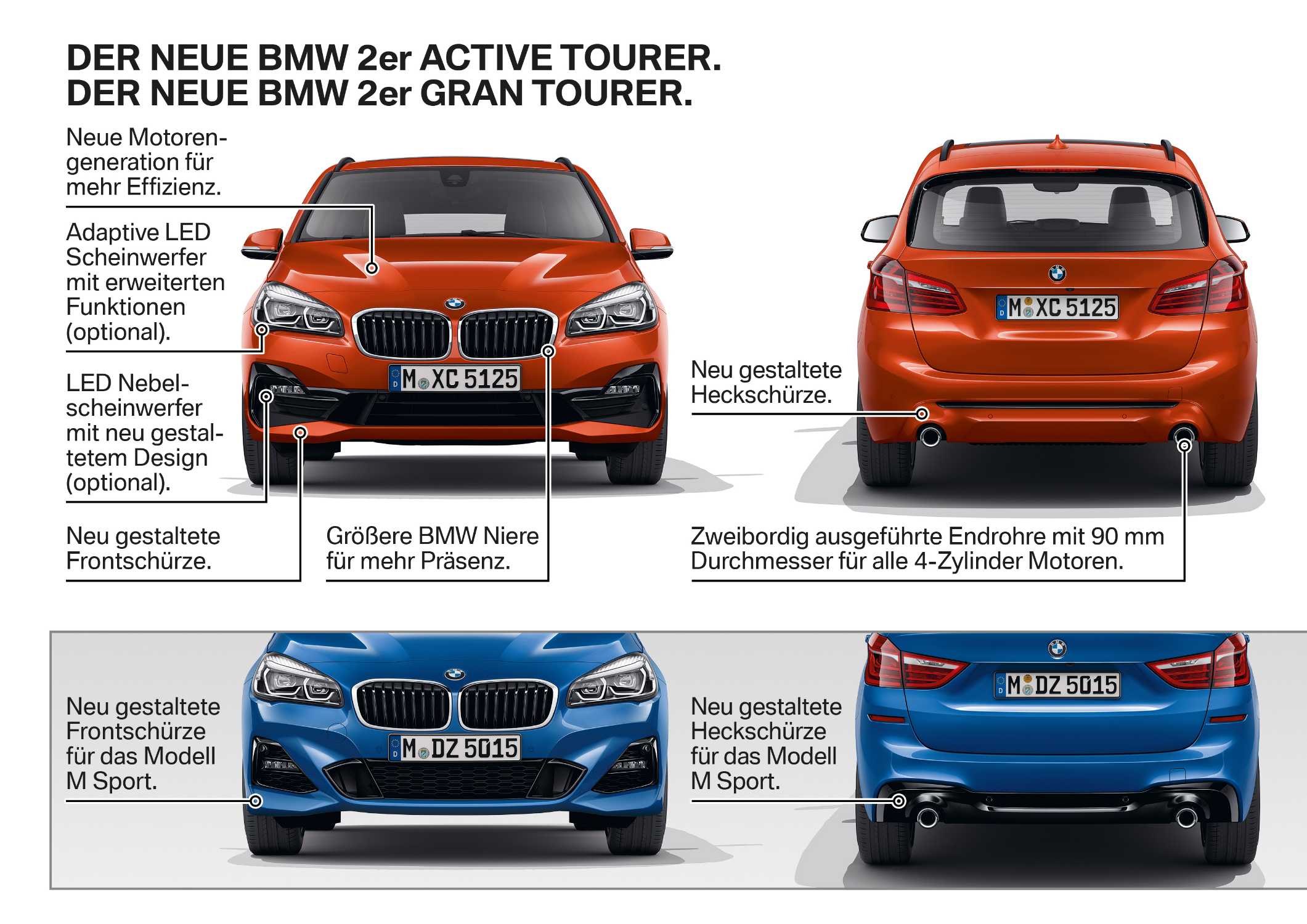 Der neue BMW 2er Active Tourer. Der neue BMW 2er Gran Tourer (01/2018).