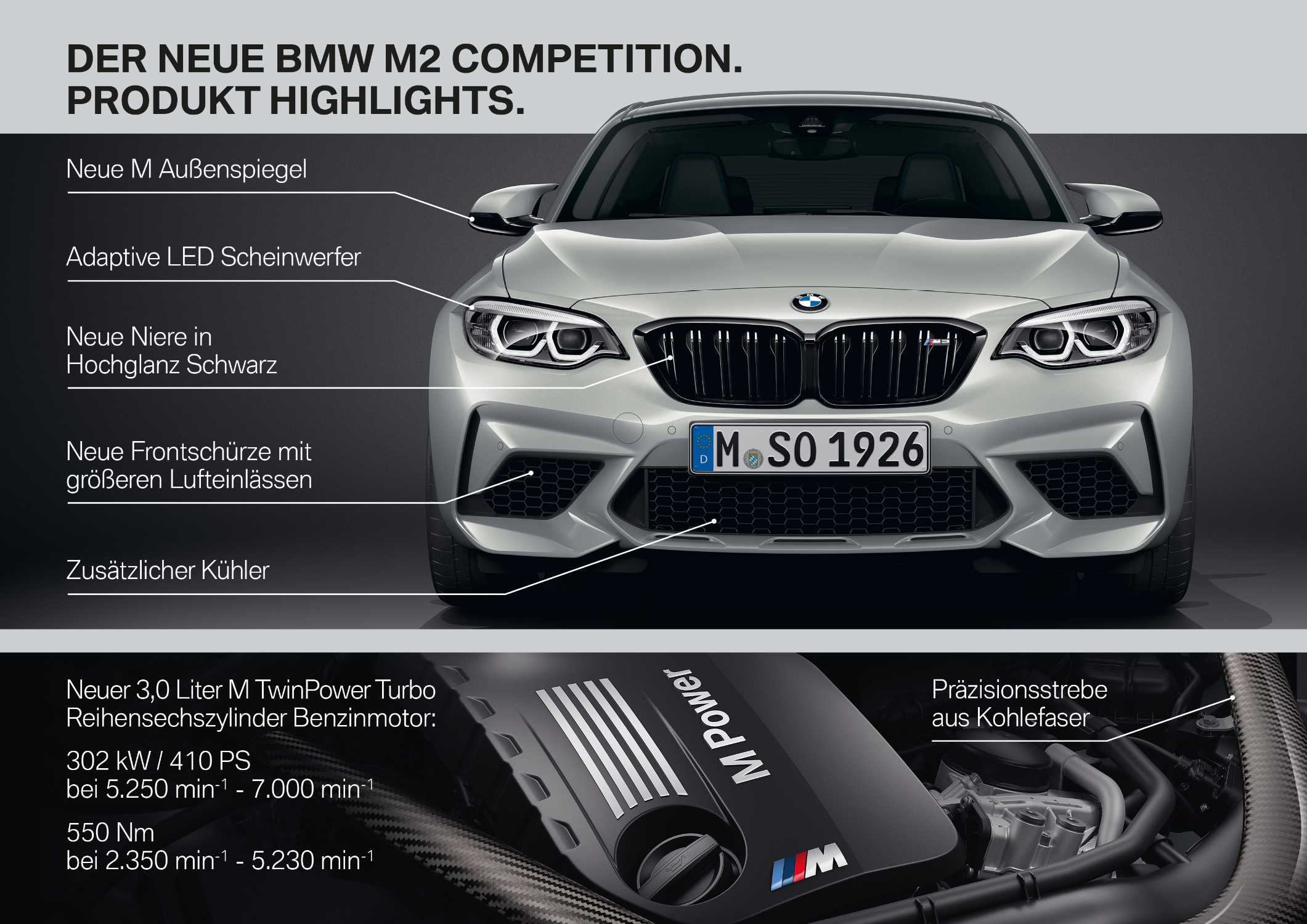 Der neue BMW M2 Competition (04/2018).