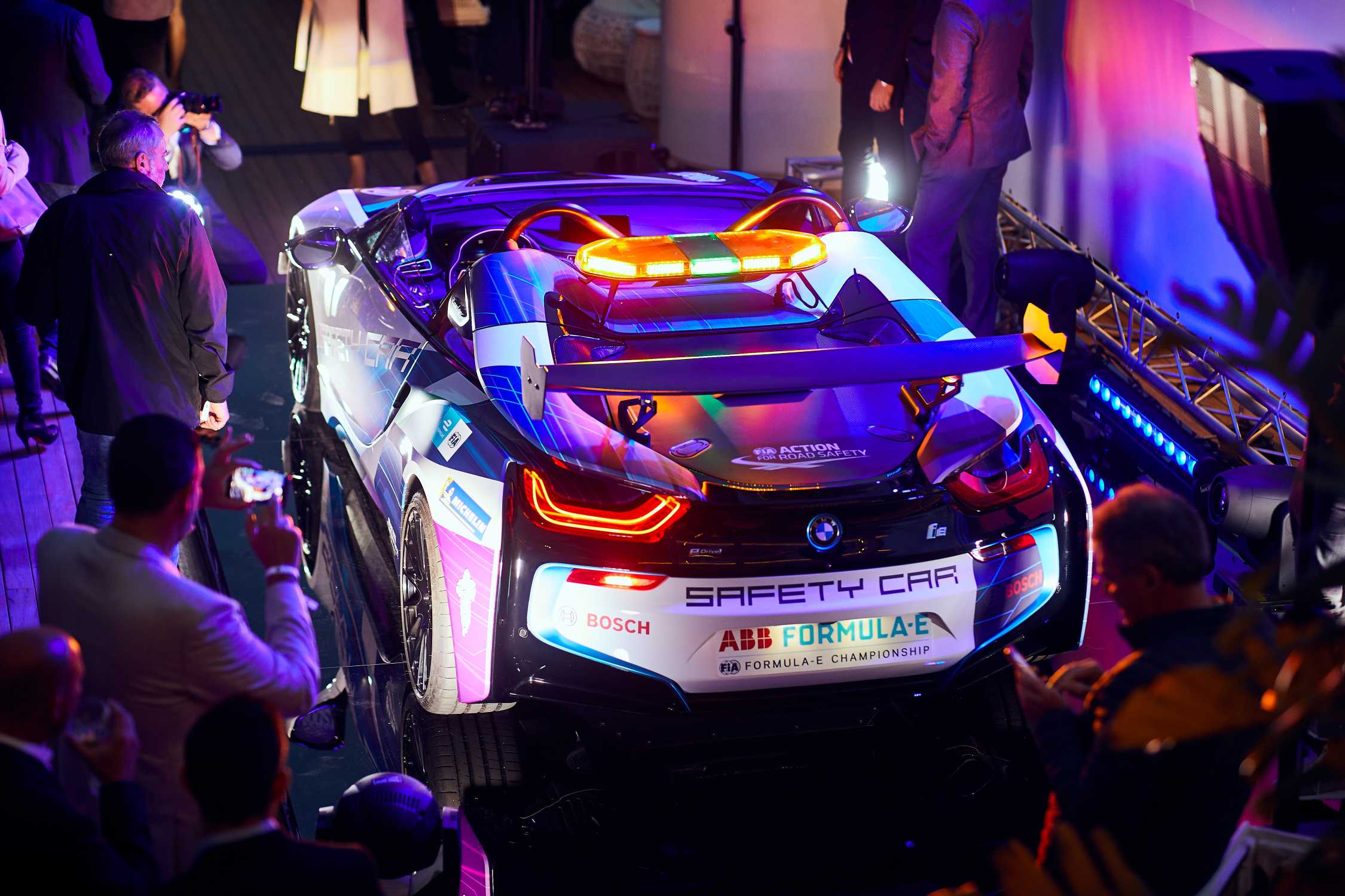 Monaco (MON), 10th May 2019. BMW i8 Roadster Safety Car, launch, presentation, Yacht Club de Monaco.