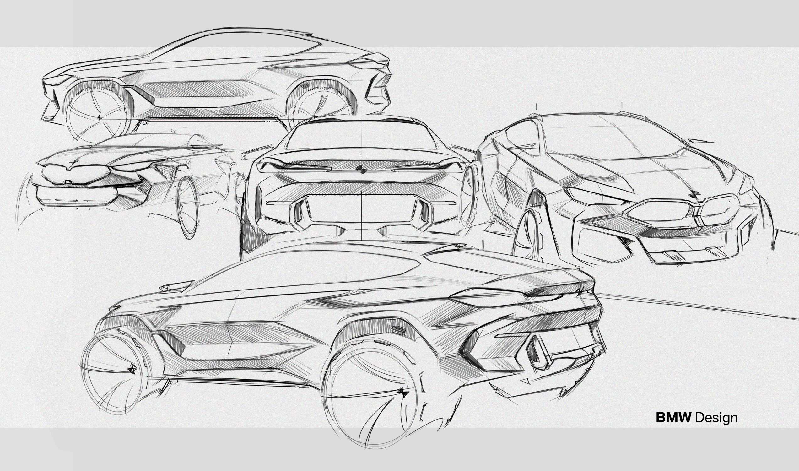 The All New Bmw X6 Design Sketches And Process 07 2019