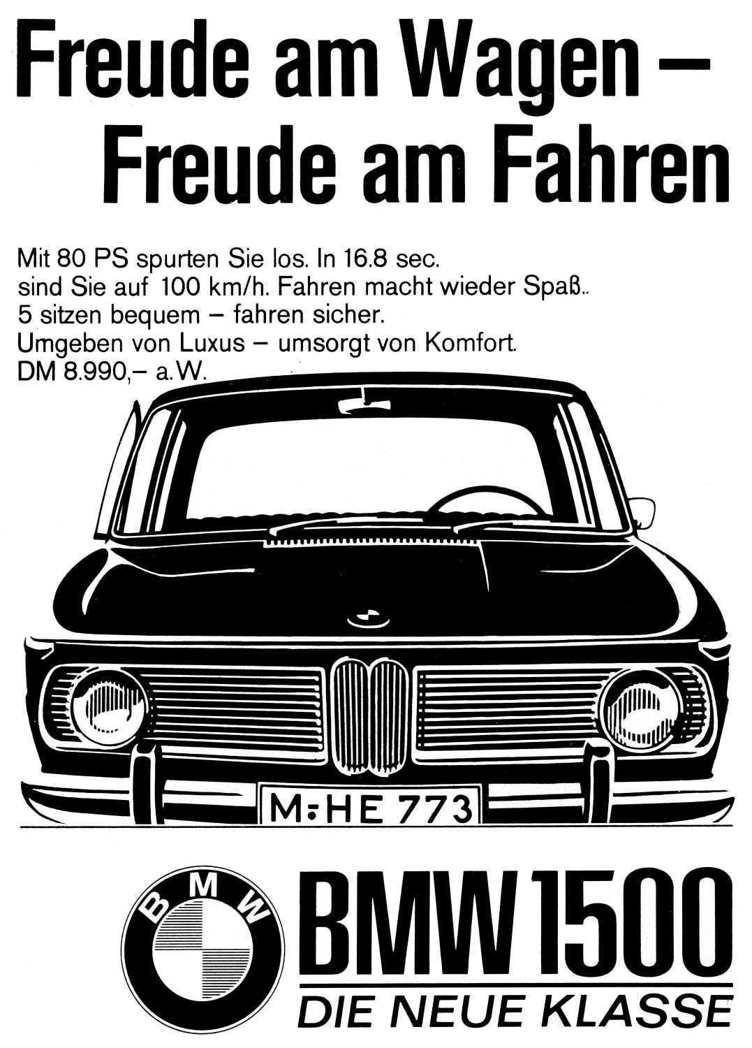 Advertisement block "Freude am Wagen - Freude am Fahren. BMW 1500"  (03/2020)
