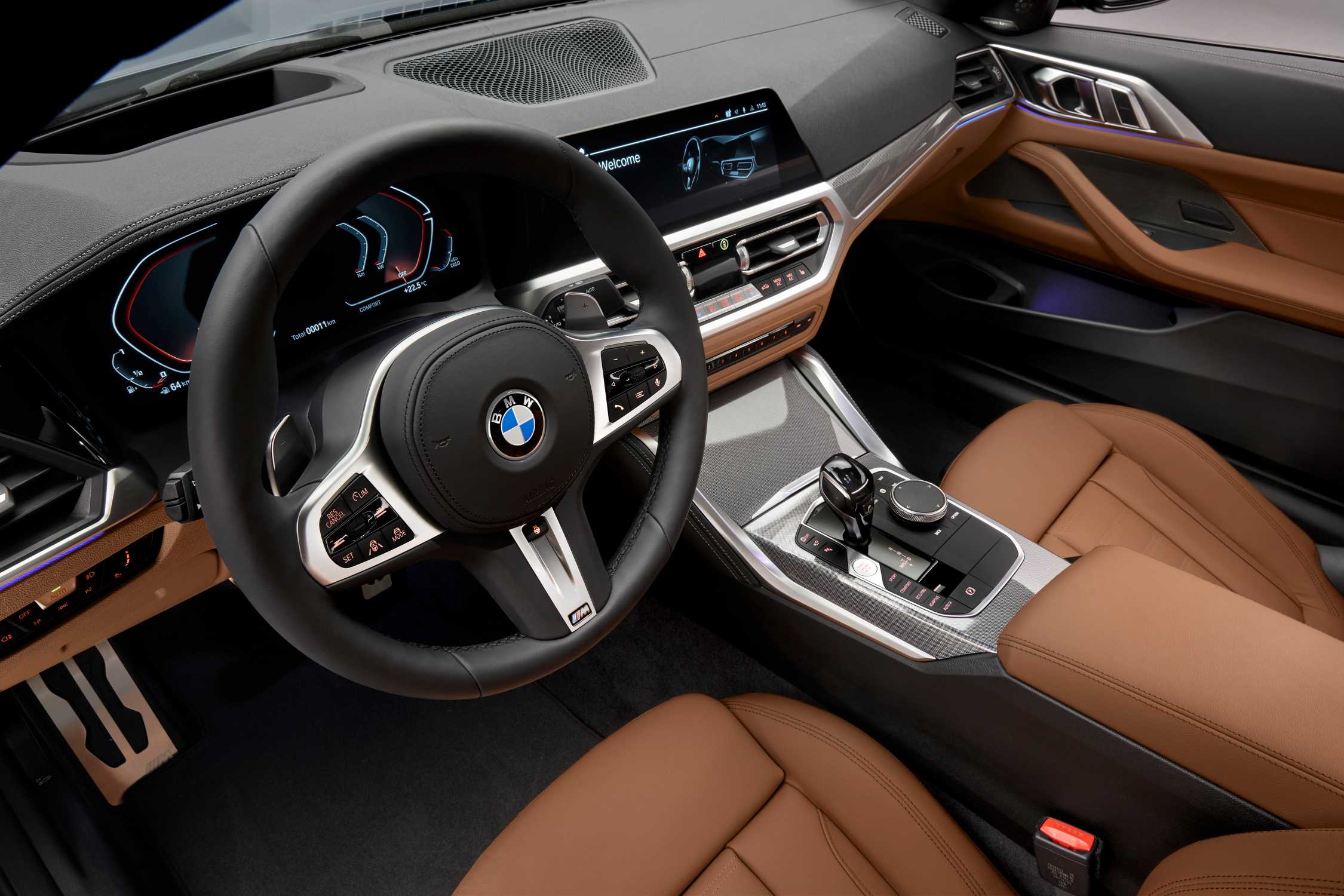 The all-new BMW 4 Series CoupÃ©, Interior, Leather Vernasca Cognac ...