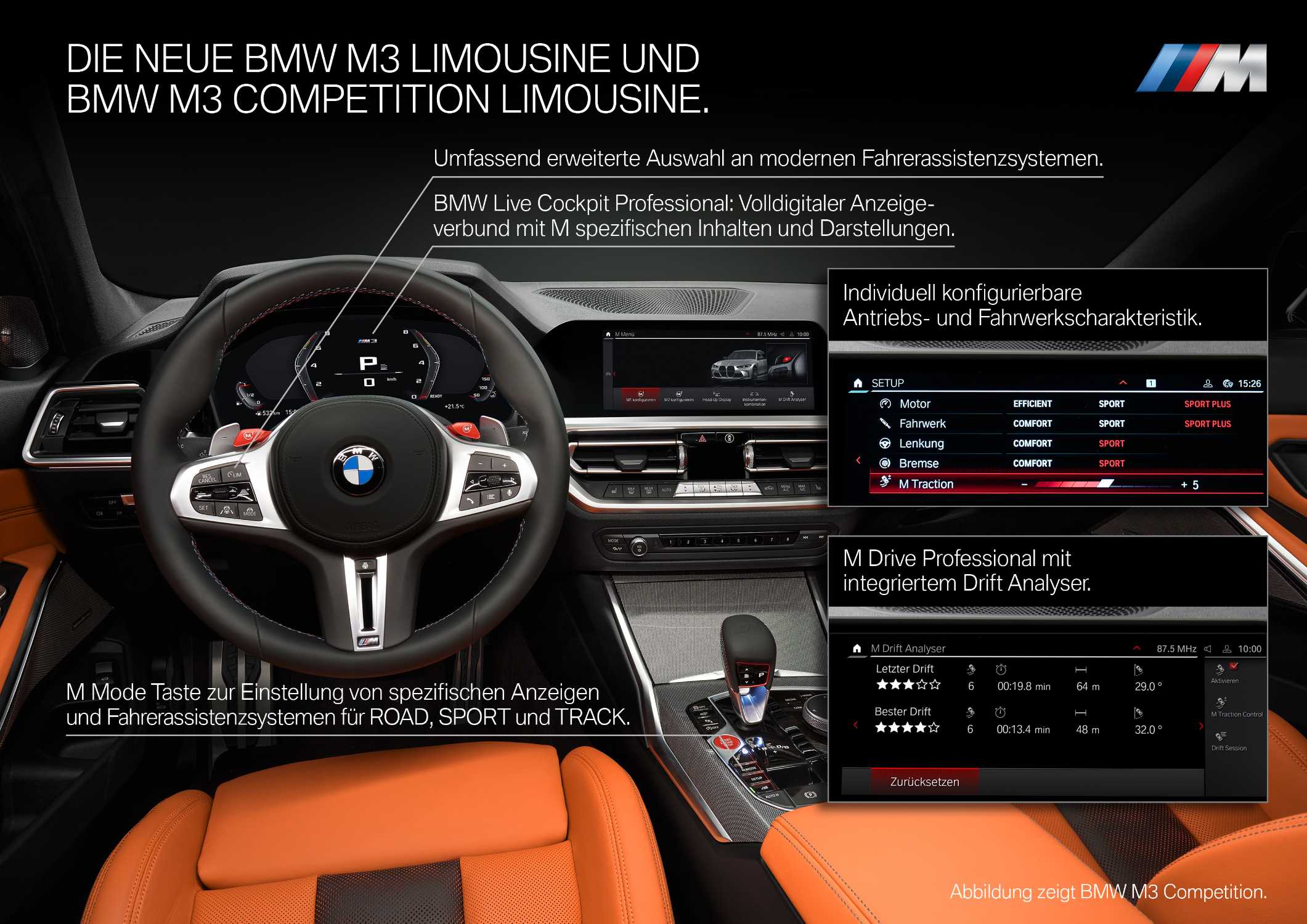 Die neue BMW M3 Competition Limousine (09/2020).