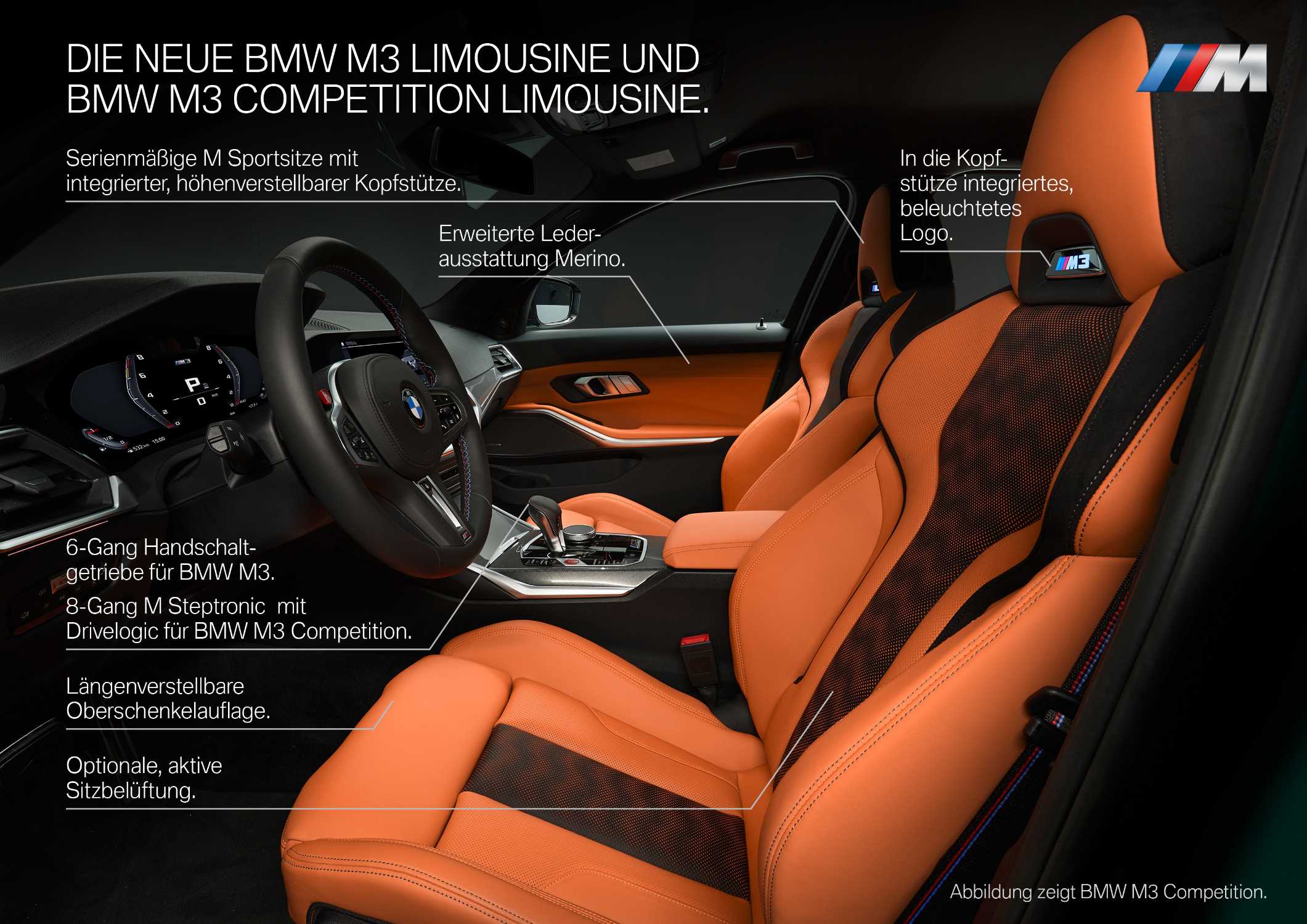 Die neue BMW M3 Competition Limousine (09/2020).