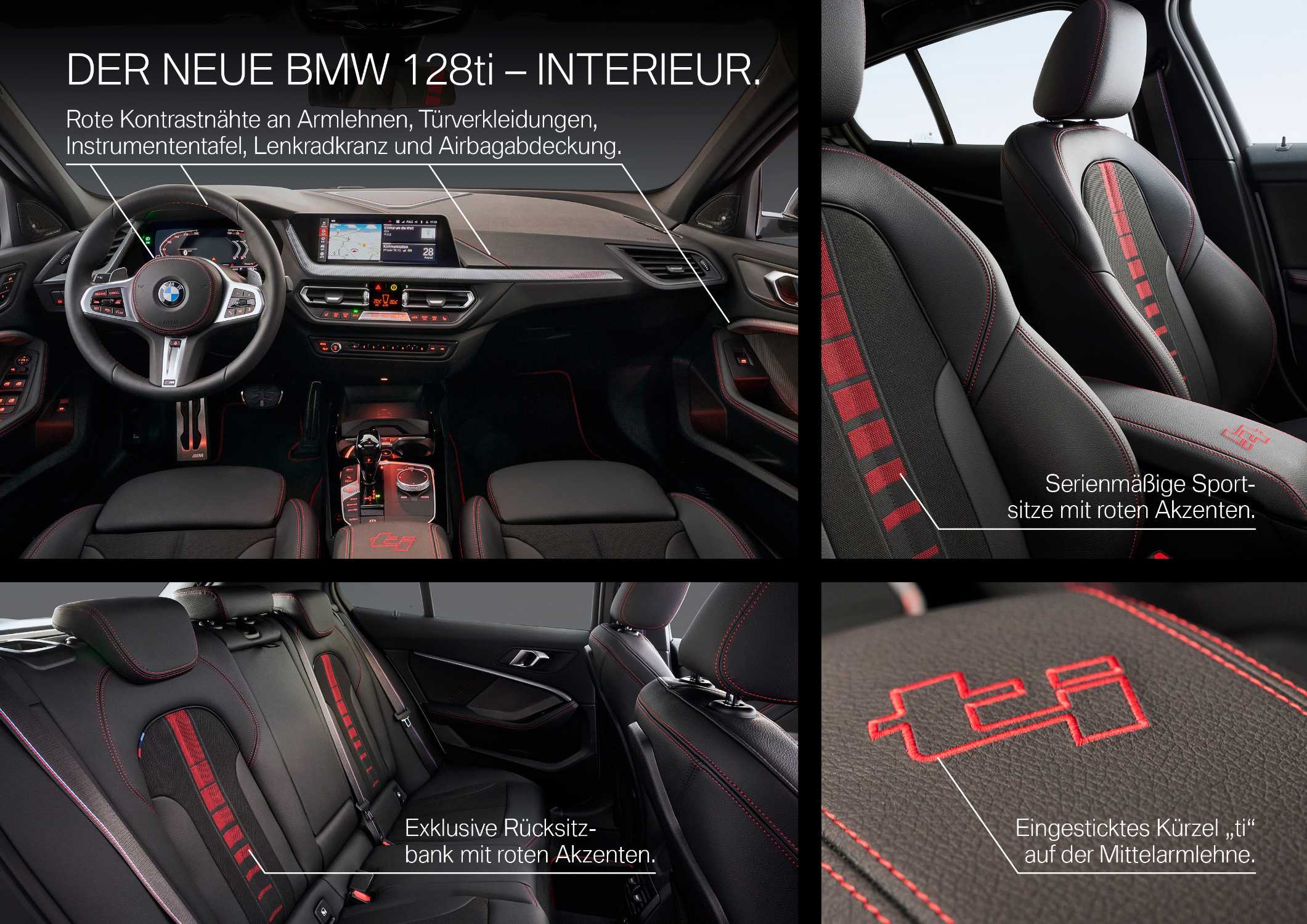Der neue BMW 128ti, Alpinweiß, 18” Y Felge Styling 553 M (10/2020).