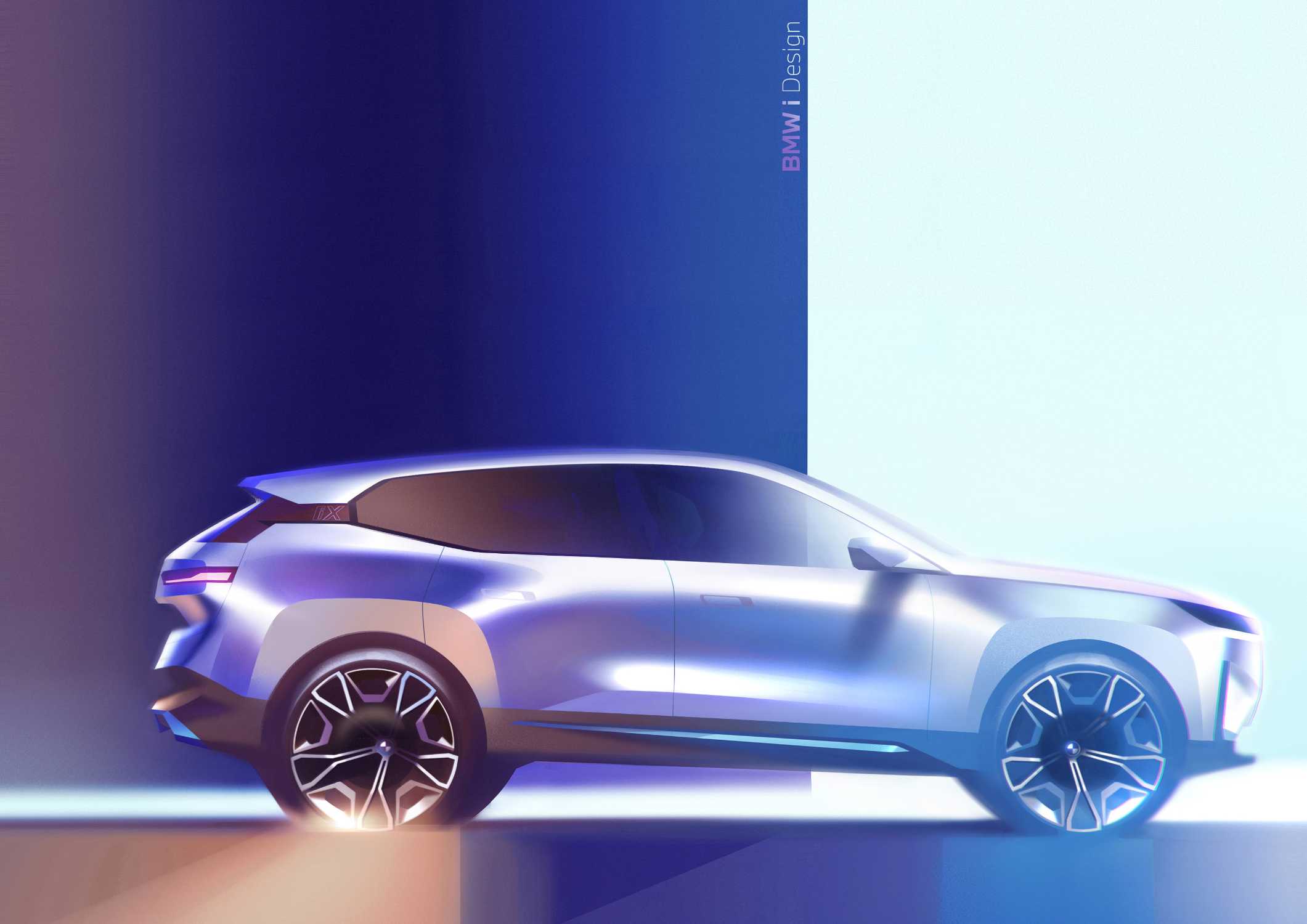 The first ever BMW iX - Design Sketch (11/2020).