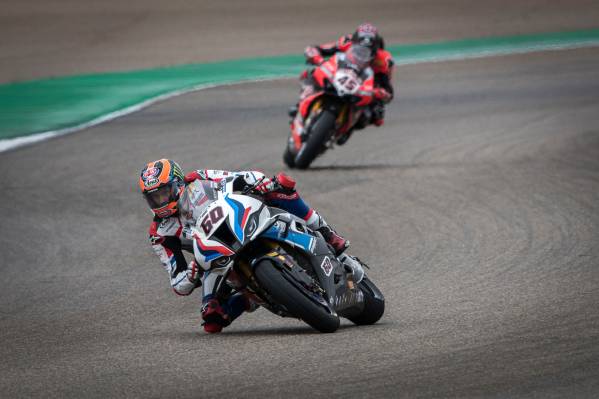 Aragon (ESP), 23rd May 2021. FIM Superbike World Championship WorldSBK. BMW Motorrad Motorsport. BMW Motorrad WorldSBK Team, #60 BMW M 1000 RR, Michael van der Mark (NED).