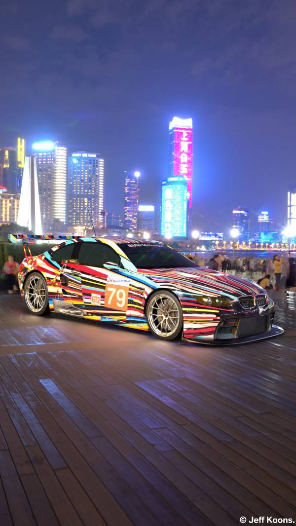 BMW Art Car by Jeff Koons, BMW M3 GT2, 2010, augmented reality. Courtesy of the artist and Acute Art in collaboration with BMW Group Culture. (07/2021)