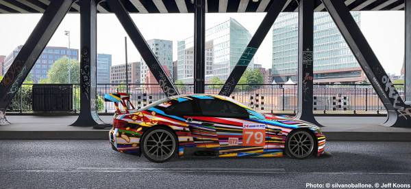 BMW Art Car by Jeff Koons, BMW M3 GT2, 2010, augmented reality. Courtesy of the artist and Acute Art in collaboration with BMW Group Culture. Photo: © silvanoballone. © Jeff Koons (07/2021)