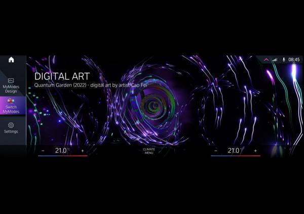 BMW Group presents Digital Art Mode „Quantum Garden“ by multimedia artist Cao Fei. © BMW Group (12/2021)