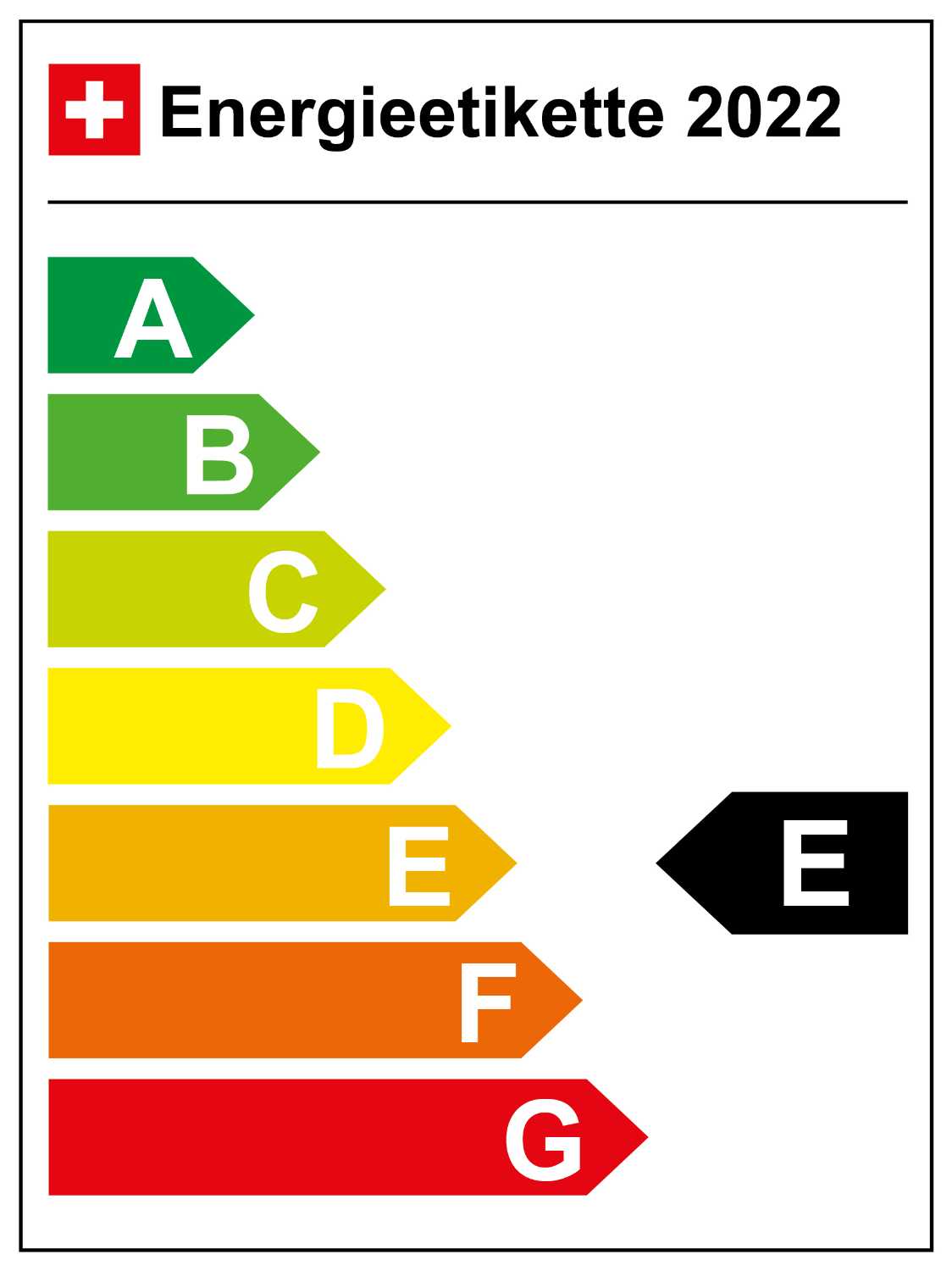 Schweiz - Energieeffizienz-Kategorie E (02/2022)