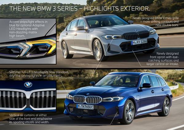 BMW announces details of upgraded 3 Series and 3 Series Touring