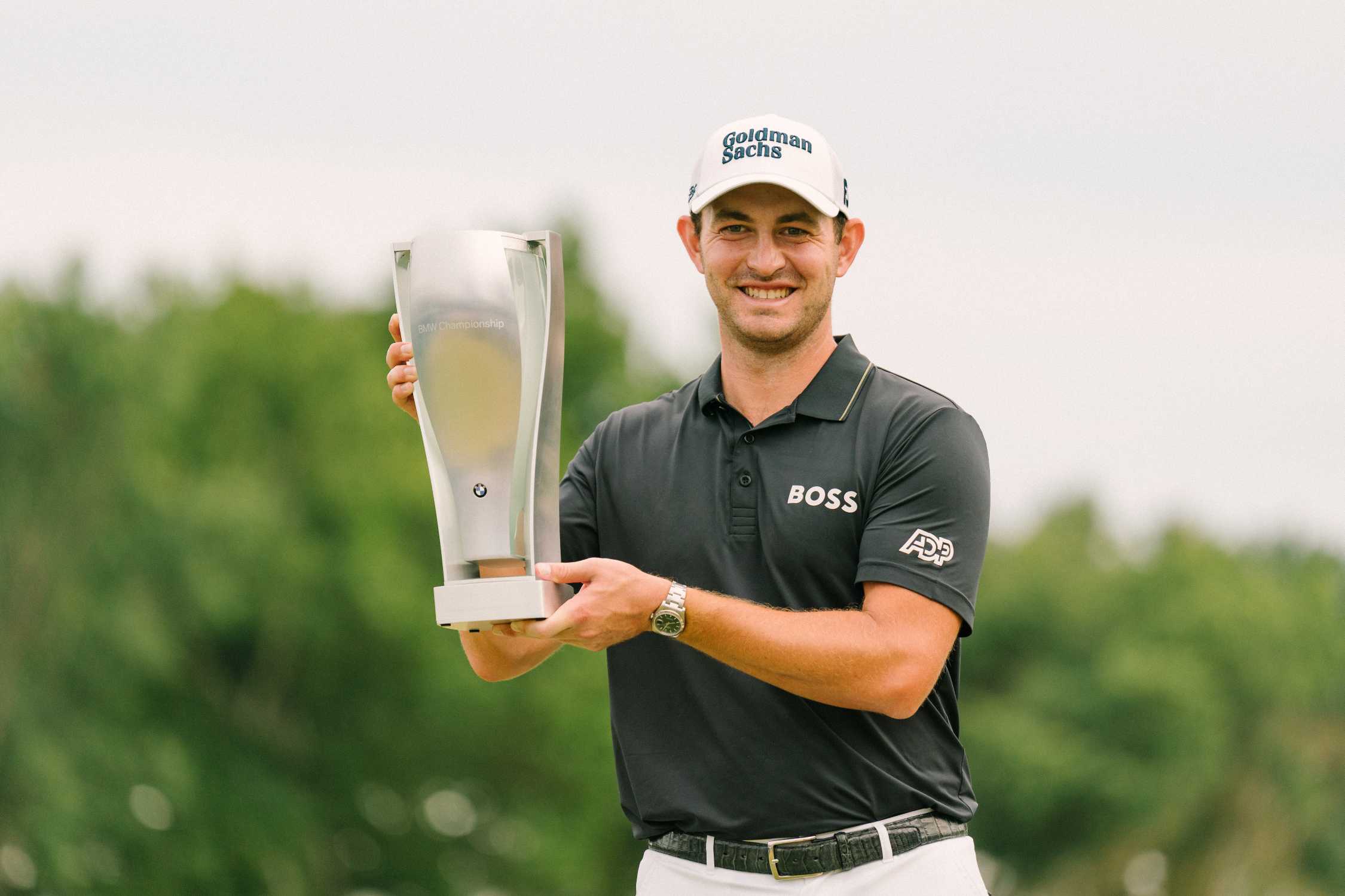 2022 BMW Championship winner Patrick Cantlay holds the BMW Championship