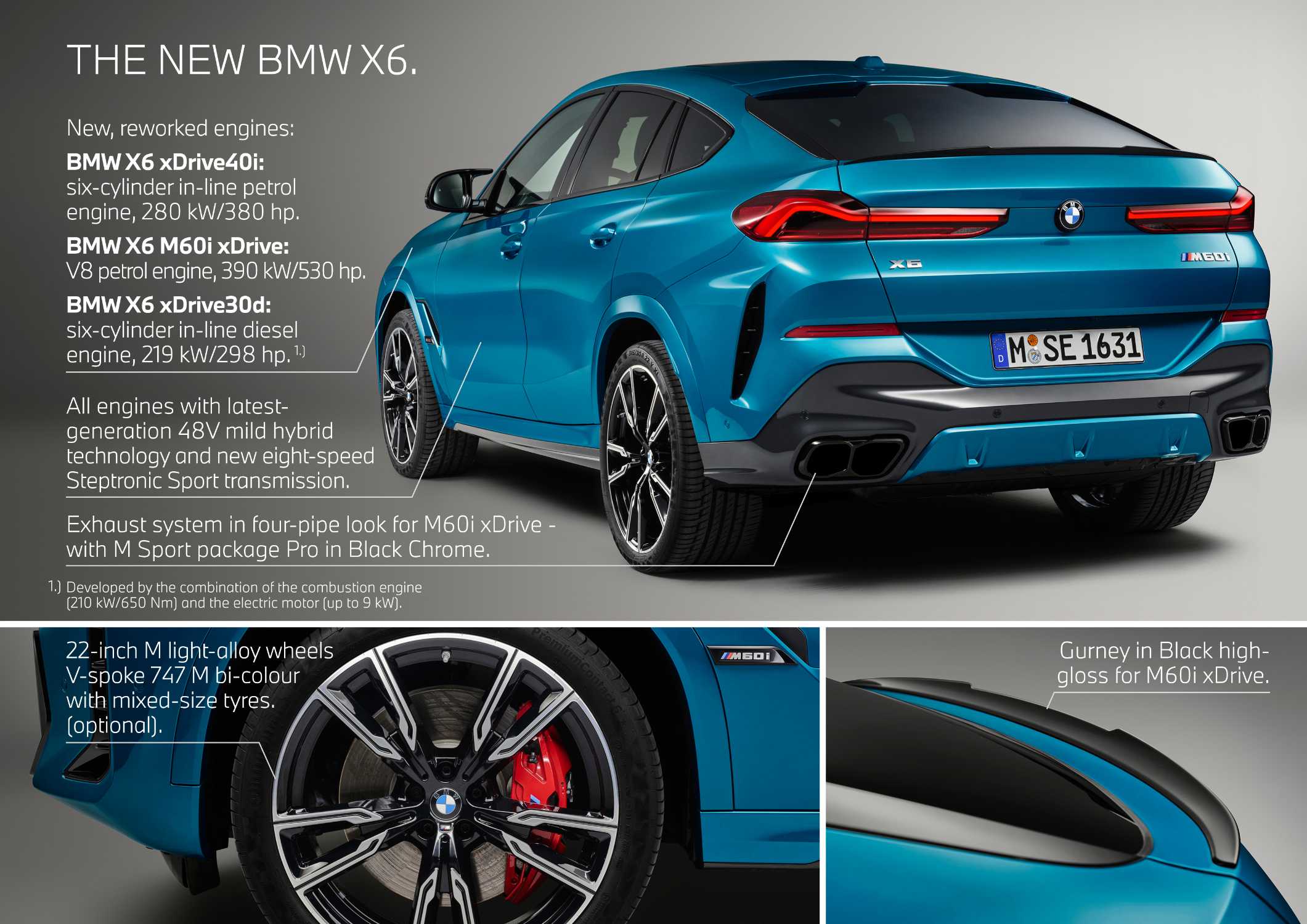 The new BMW X6 M60i xDrive (04/23) Highlights