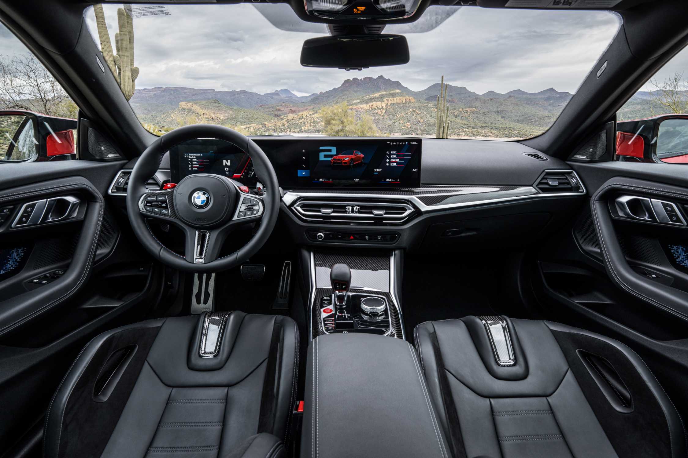 The allnew BMW M2 Toronto Red On Location, Interior.