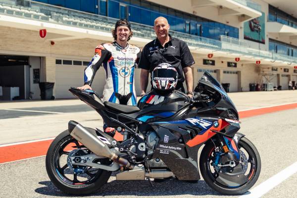 Garrett Gerloff in Austin: Impressed by his laps on the new BMW M 1000 RR  MotoGP™ Safety Bike.