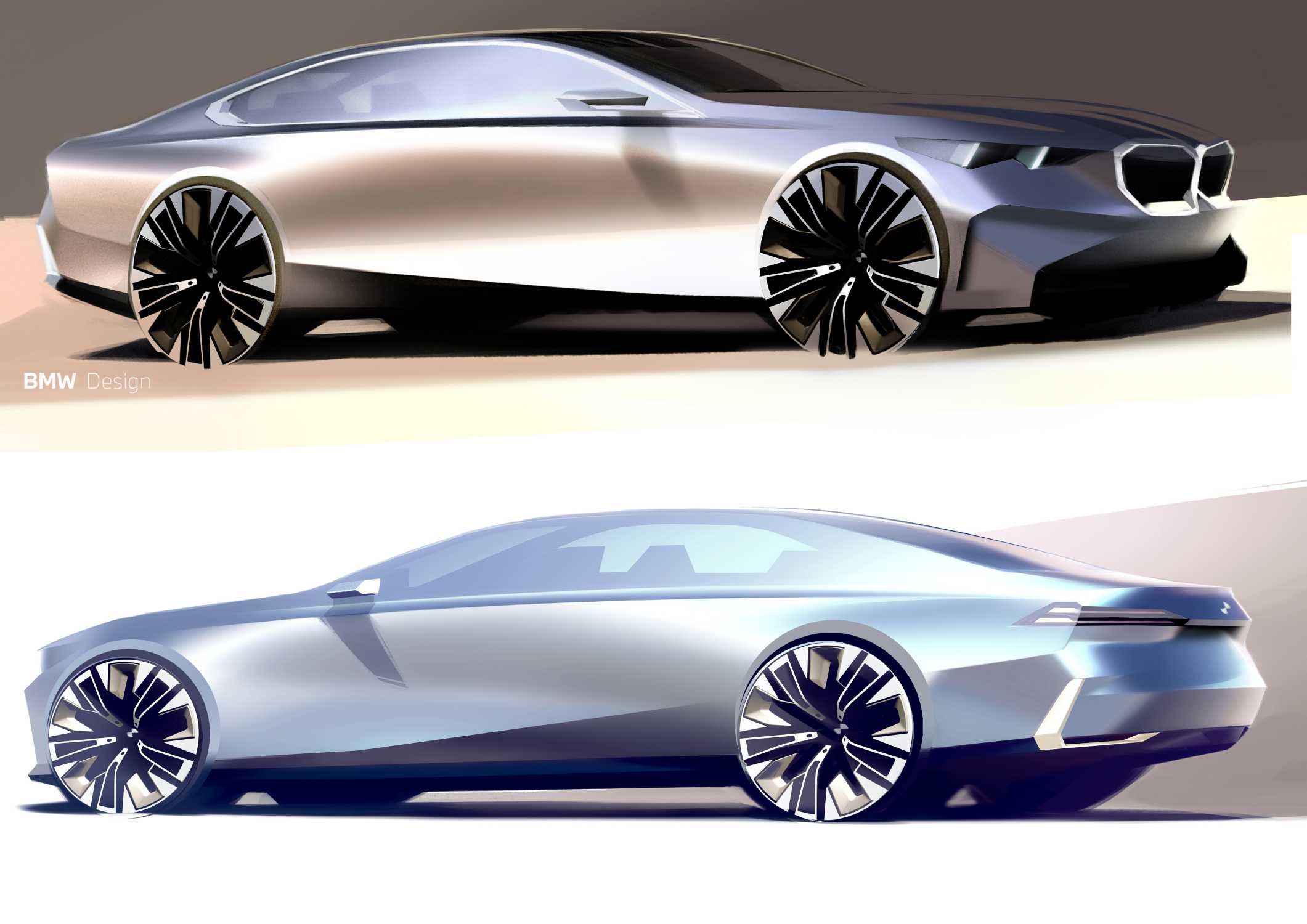 The new BMW 5 Series Sedan - Design sketch (05/2023).