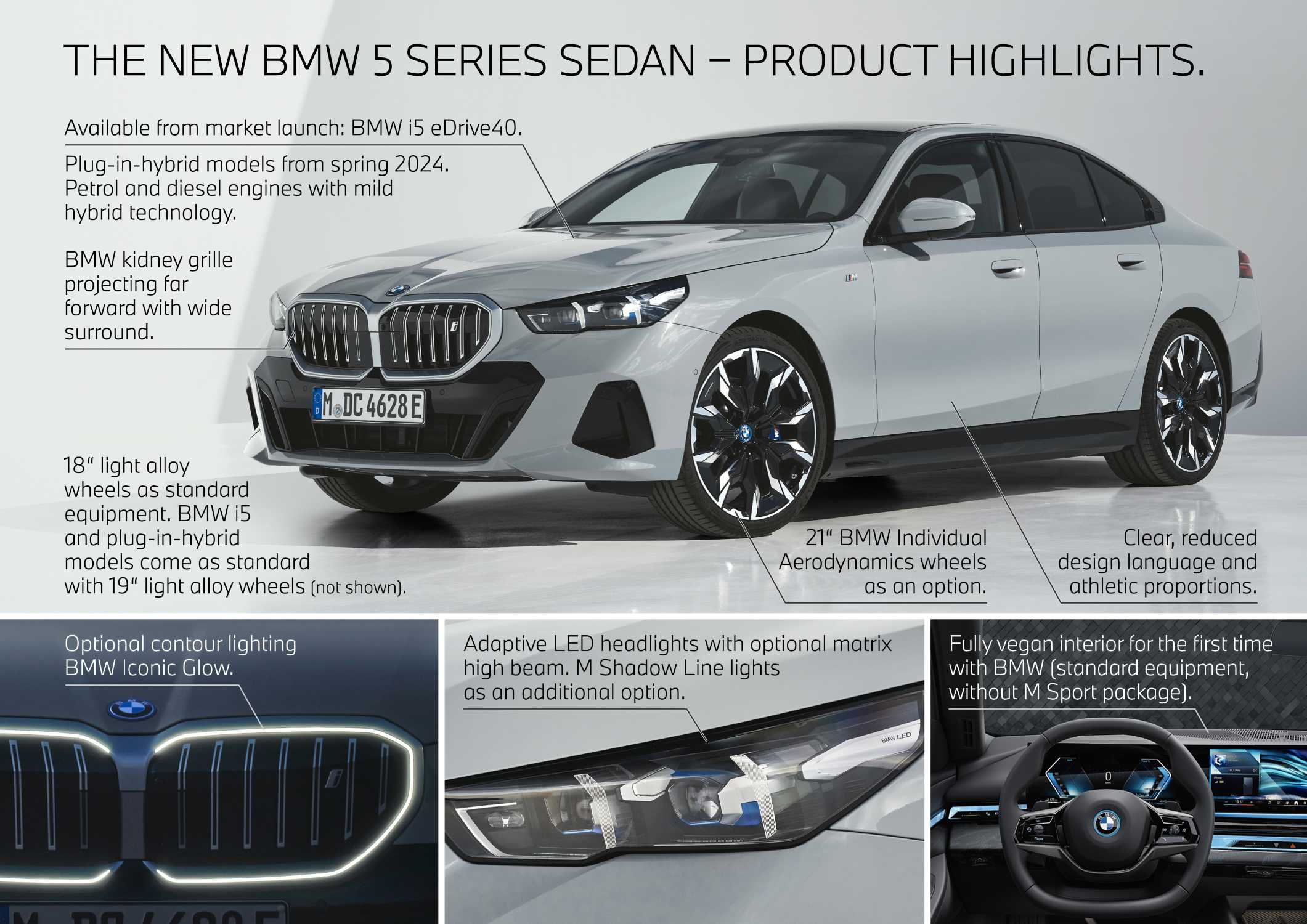 The new BMW 5 Series Sedan - Infographic (05/2023).