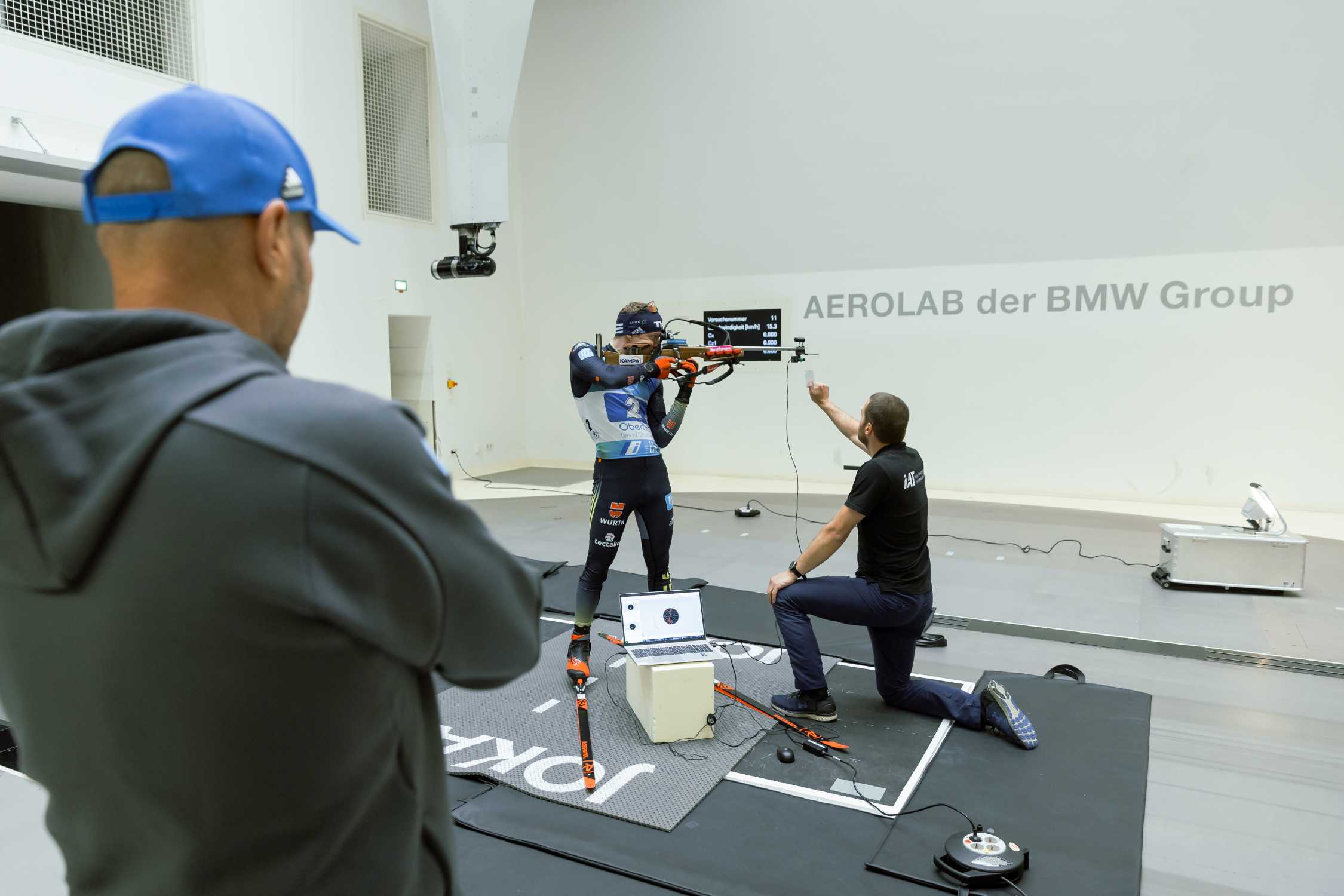 German Men's Biathlon Team Tests In The BMW Group Wind Tunnel.