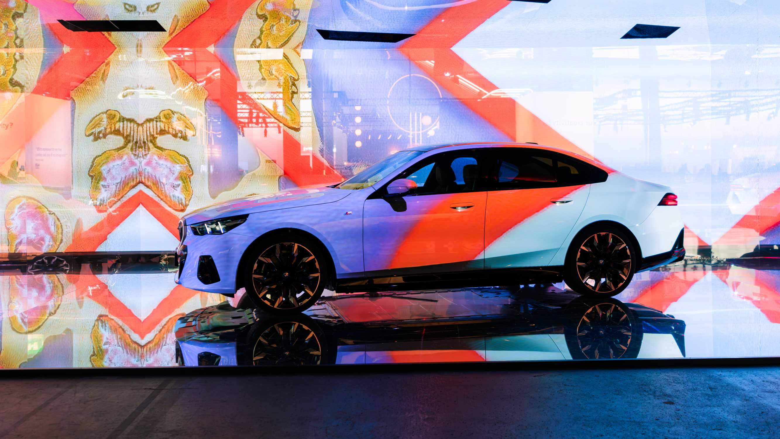 The Electric AI Canvas at Art Basel in Basel 2023. An installation inspired by the new BMW i5. Featuring Eric N. Mack, 2023. (06/2023)