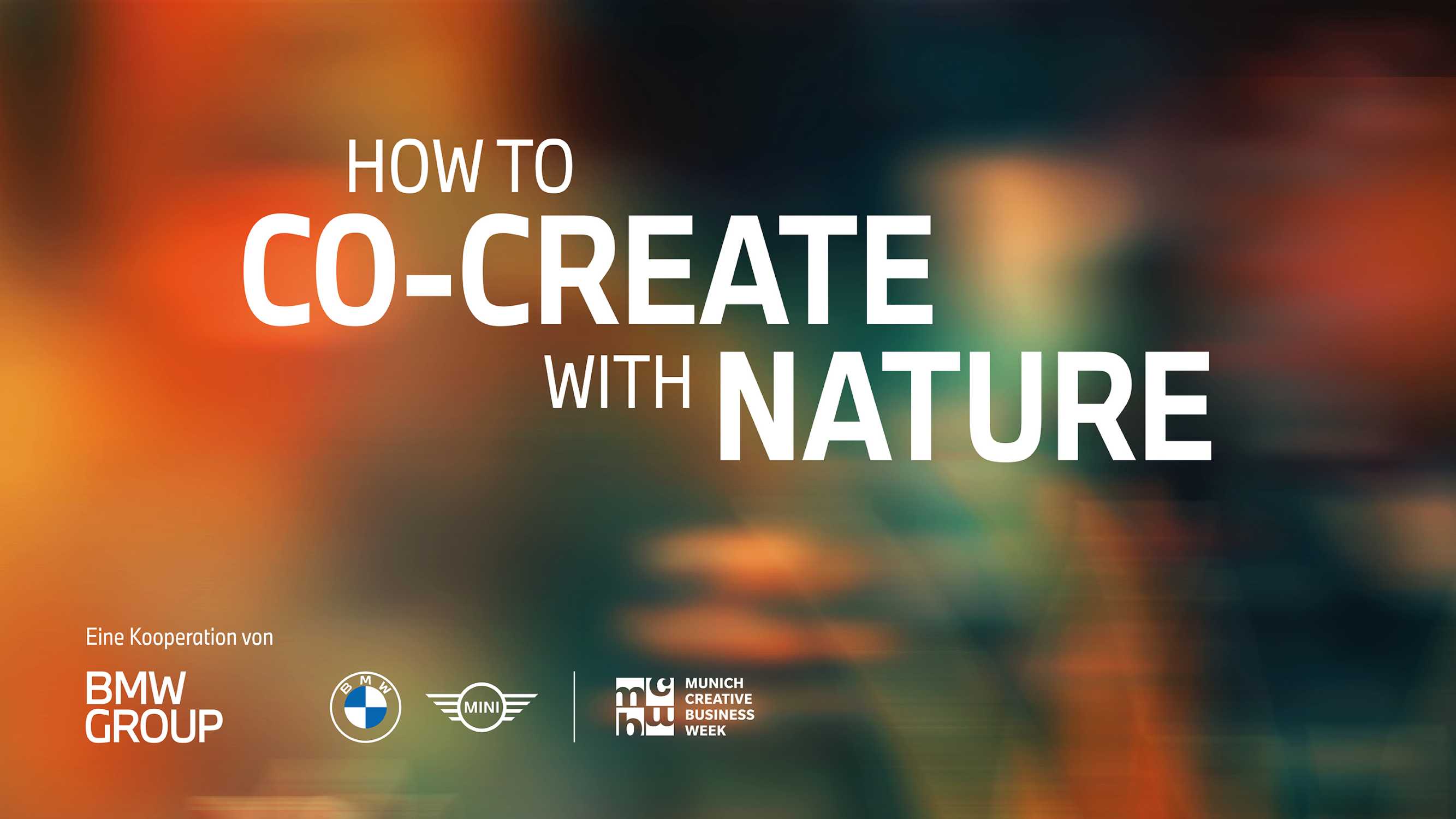 munich creative business week 2024 themed “How to co-create with nature”. BMW Group Design talks on aligning design and nature.