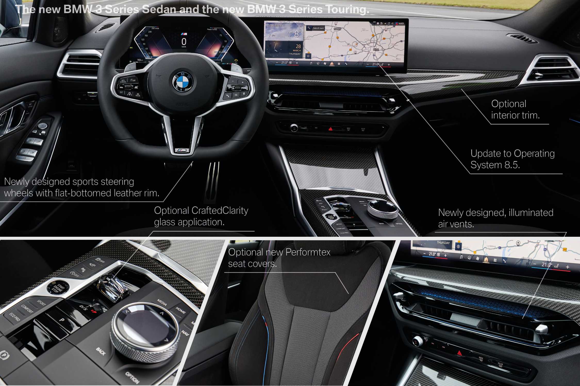 The new BMW 330i Sedan, The new BMW 330e Touring – Highlights Interior (05/2024)