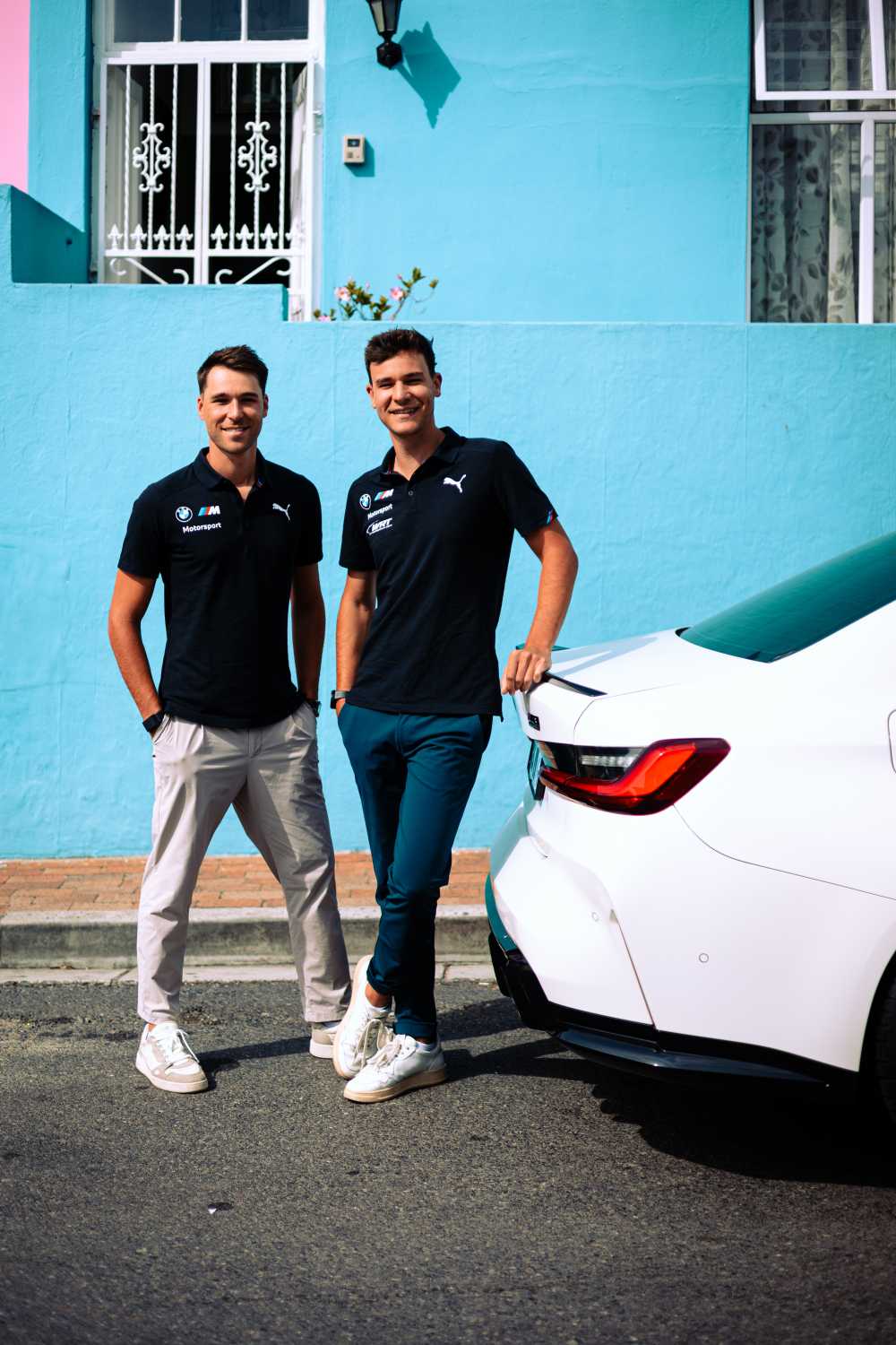 Cape Town (RSA), 19 December 2024. Kelvin van der Linde, Sheldon van der Linde, BMW M works driver, presentation.