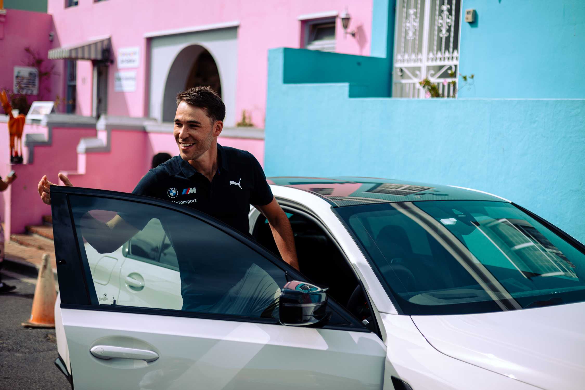 Cape Town (RSA), 19 December 2024. Kelvin van der Linde, BMW M works driver, presentation.