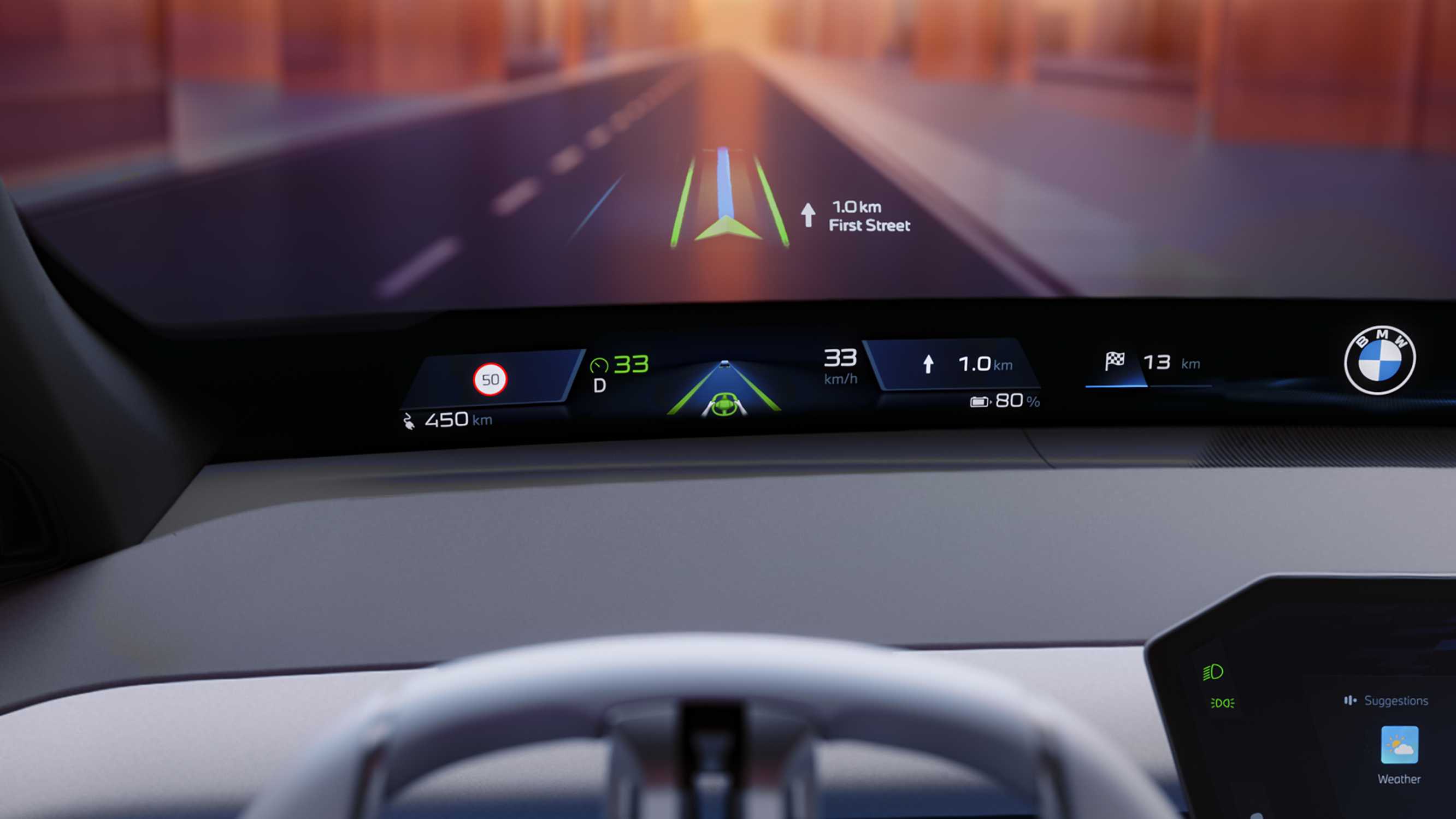 BMW Panoramic iDrive: automated driving view.