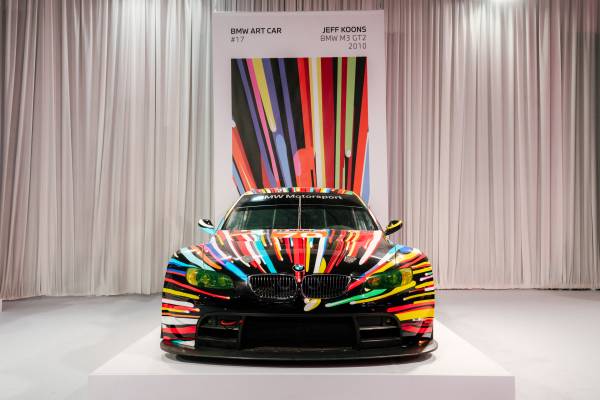 BMW Art Car by Robert Rauschenberg (1986 BMW 635 CSi) on display