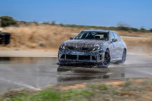 The new BMW 3 Series camouflaged prototypes in Miramas.