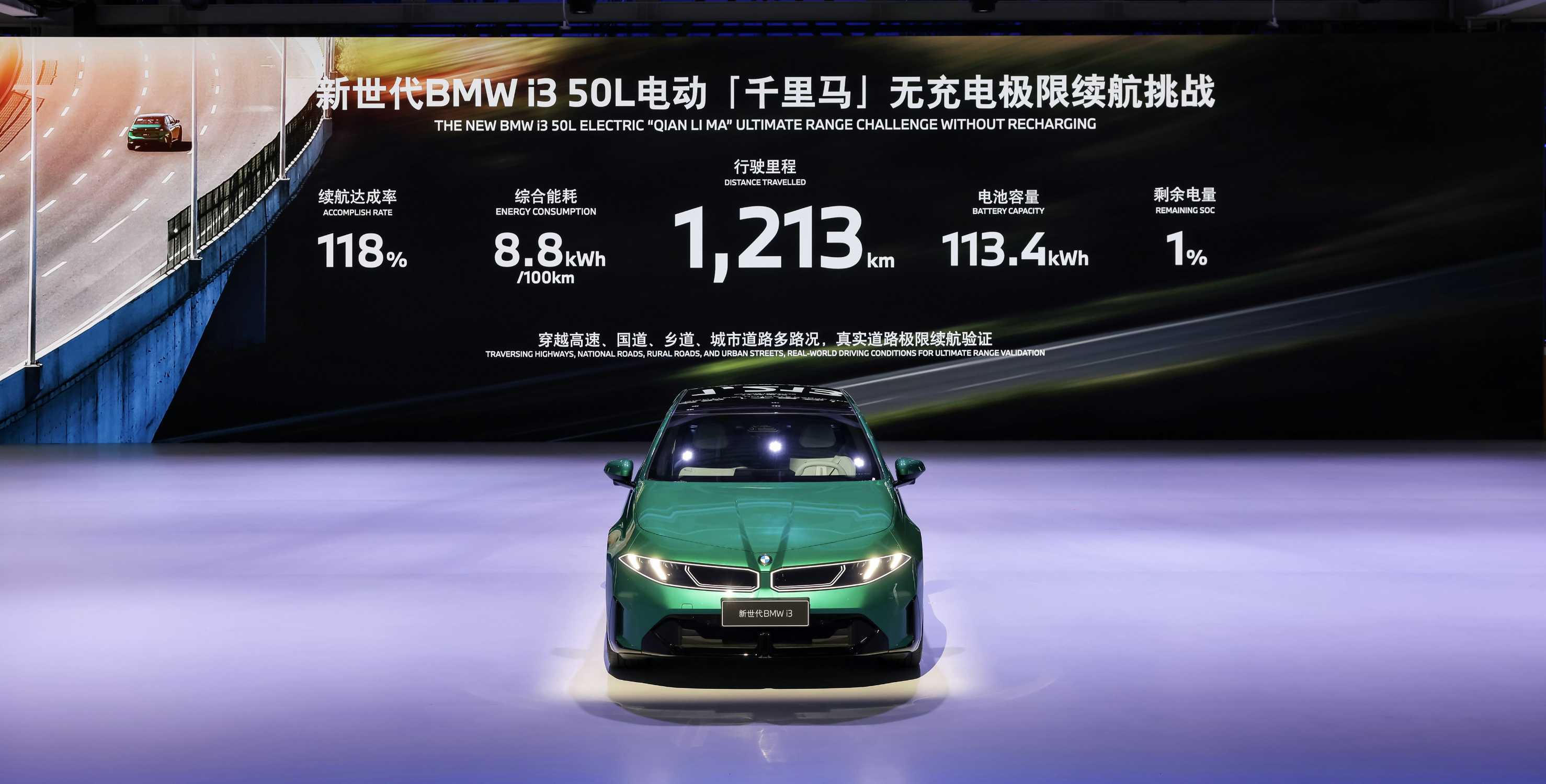 Ảnh minh hoạ: Pin trụ Gen6 của BMW: i3 50L chạy 1.213 km một lần sạc, về đích còn 1% pin