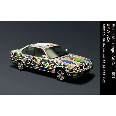 BMW Art Car by Esther Mahlangu at Museum of Arts and Design in New 