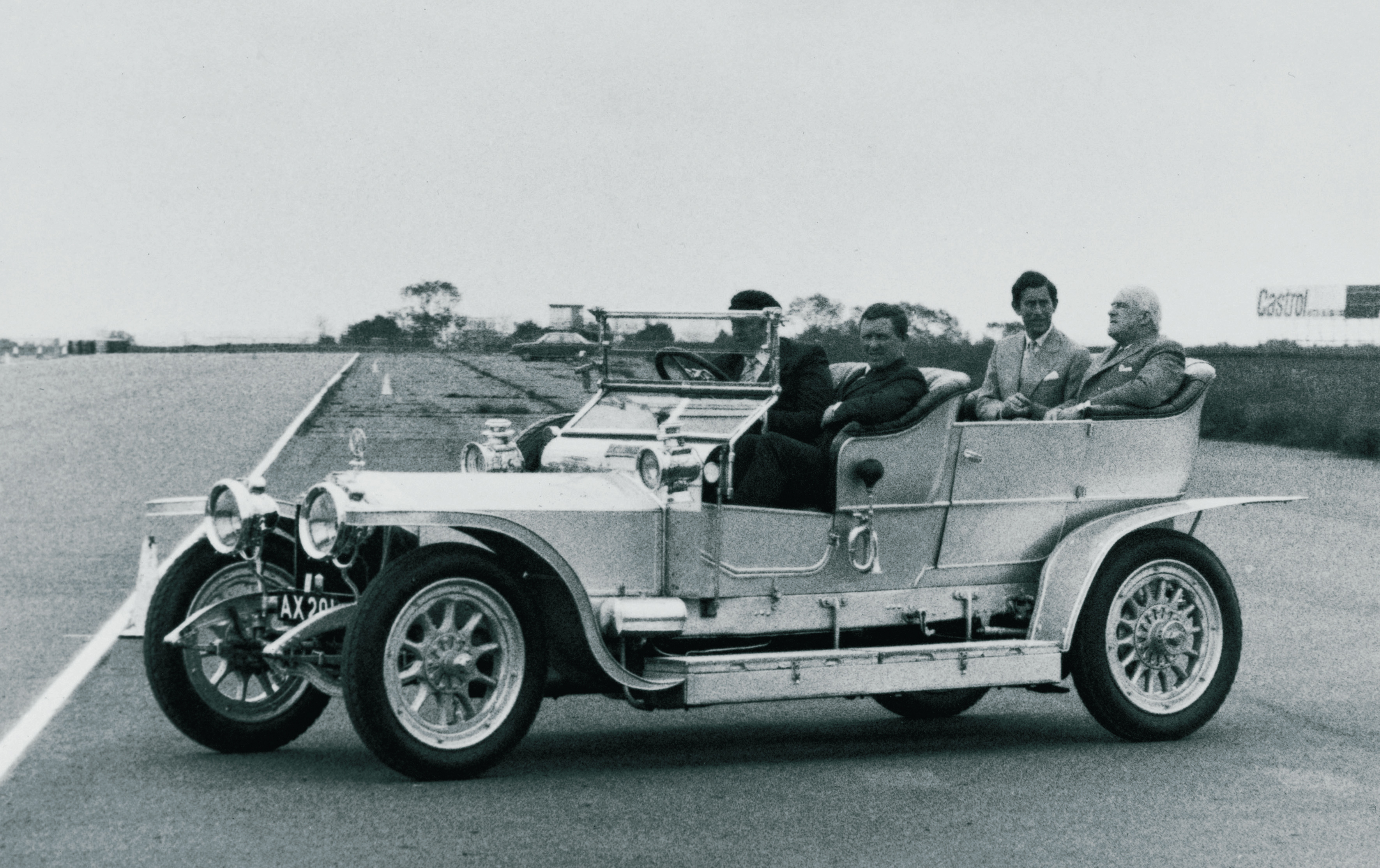 PRINCE CHARLES ABOARD THE ORIGINAL ROLLS-ROYCE SILVER GHOST