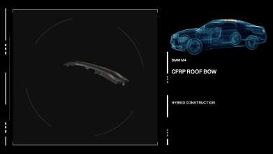 The new BMW M3/M4 Lightweight concept CFRP roof bow. (09/2013)
